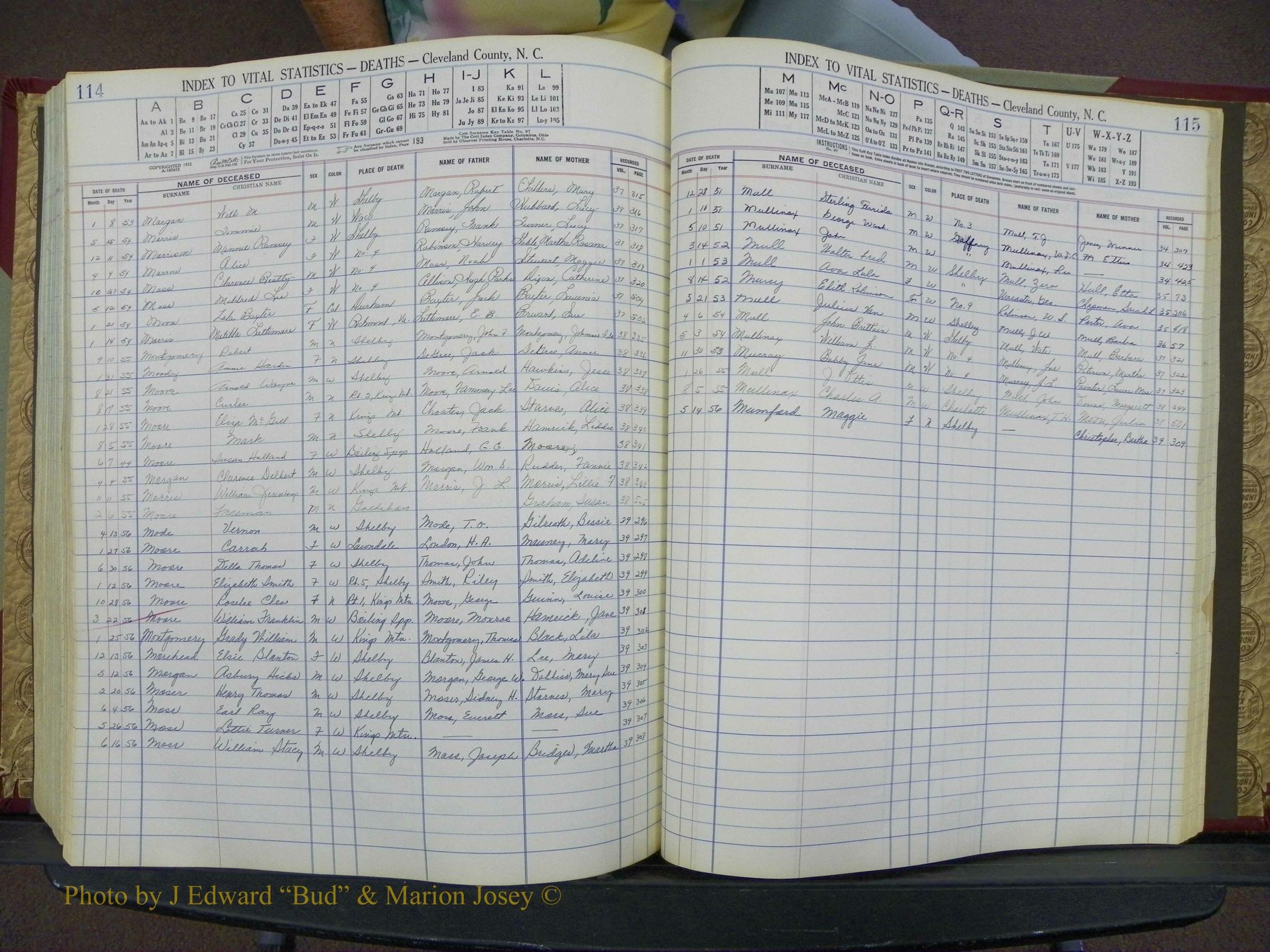 Cleveland Co, NC, Births, A-Z, 1951-1956 (286).JPG