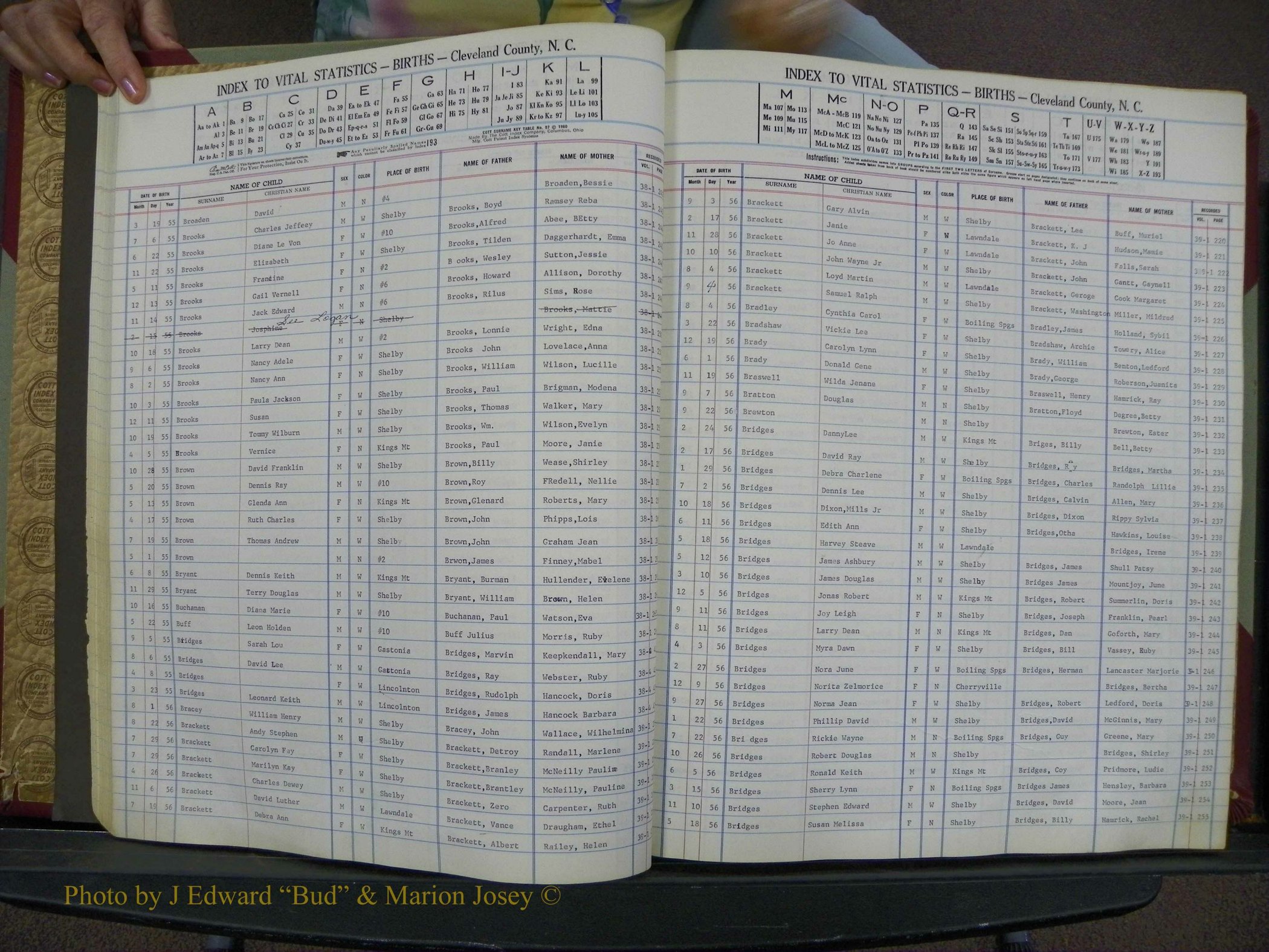 Cleveland Co, NC, Births, A-Z, 1951-1956 (29).JPG