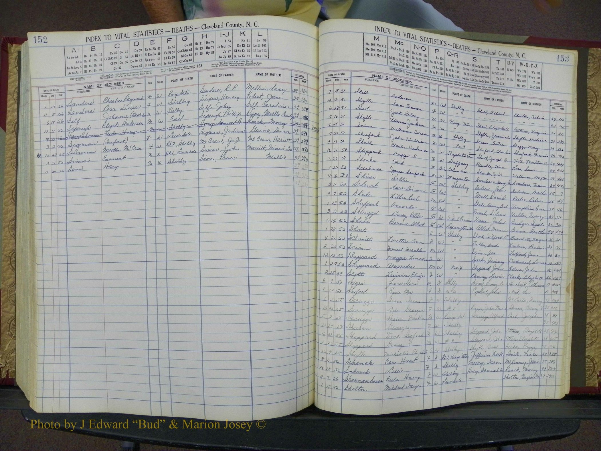 Cleveland Co, NC, Births, A-Z, 1951-1956 (305).JPG