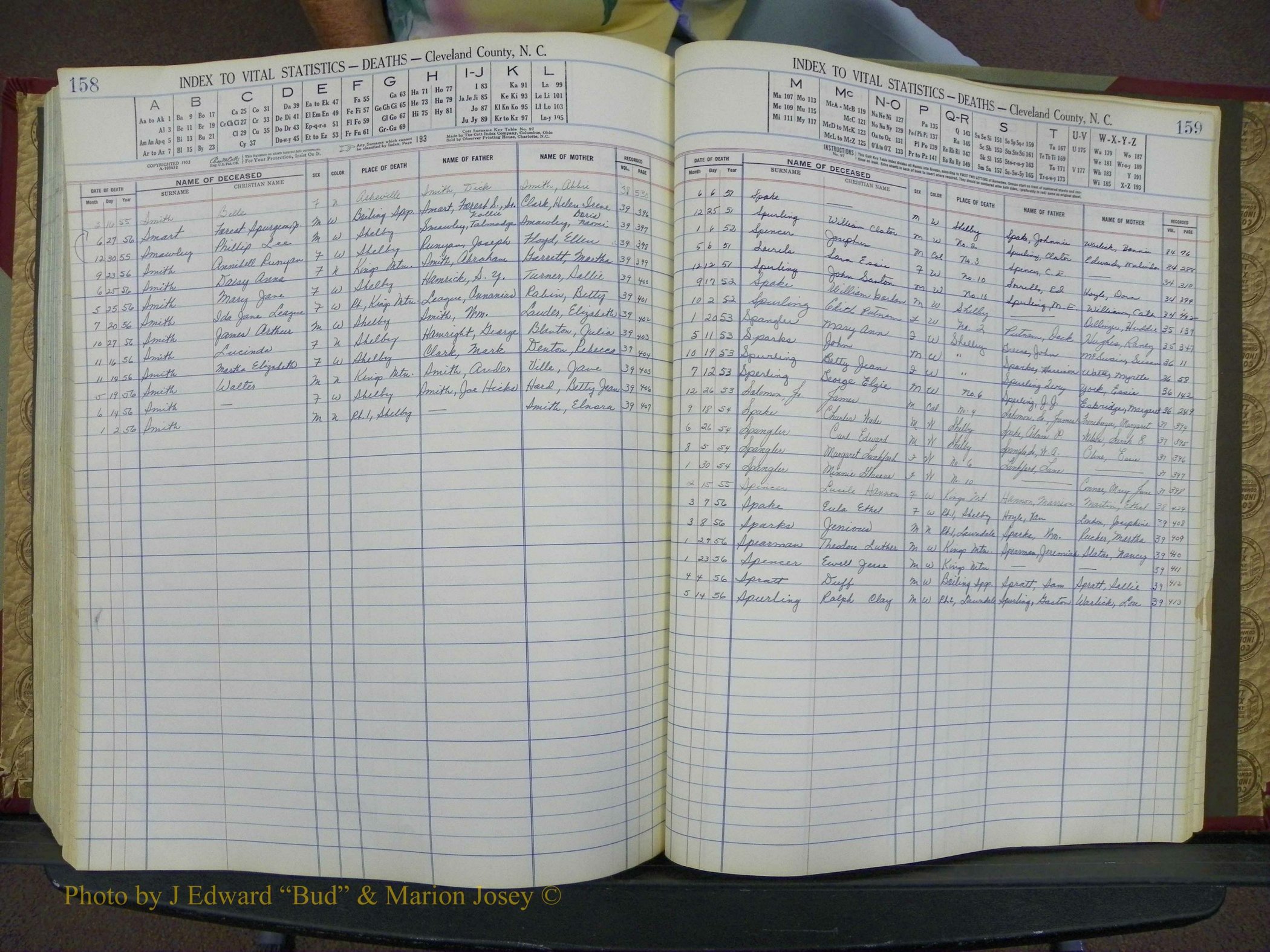 Cleveland Co, NC, Births, A-Z, 1951-1956 (308).JPG