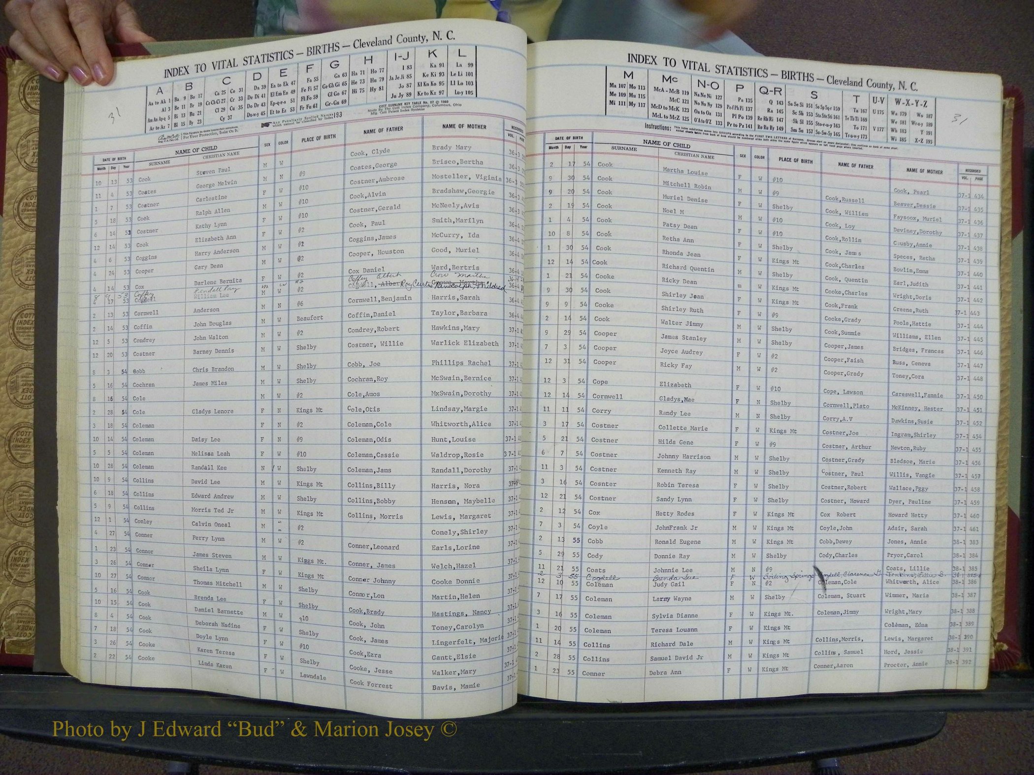 Cleveland Co, NC, Births, A-Z, 1951-1956 (44).JPG