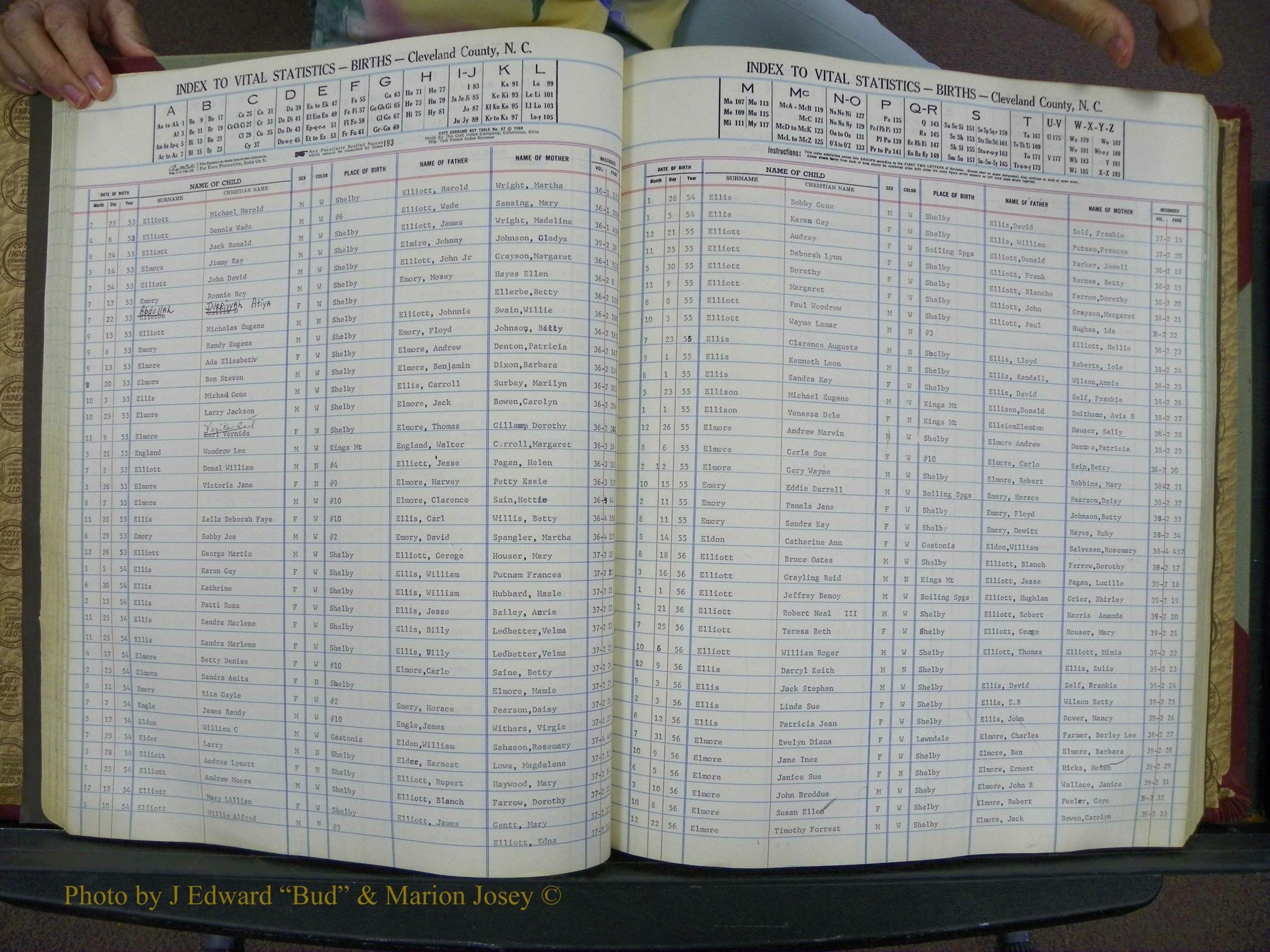 Cleveland Co, NC, Births, A-Z, 1951-1956 (62).JPG