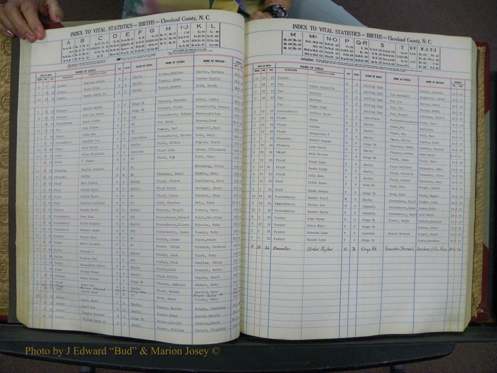 Cleveland Co, NC, Births, A-Z, 1951-1956 (66).JPG