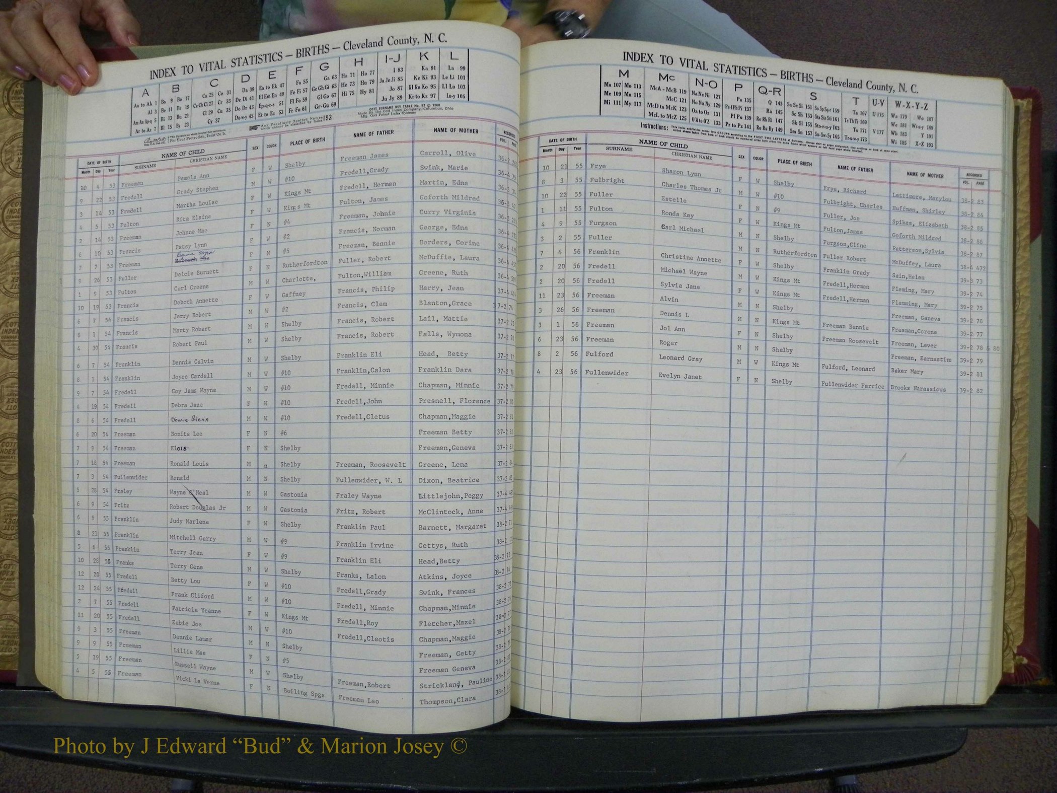 Cleveland Co, NC, Births, A-Z, 1951-1956 (69).JPG