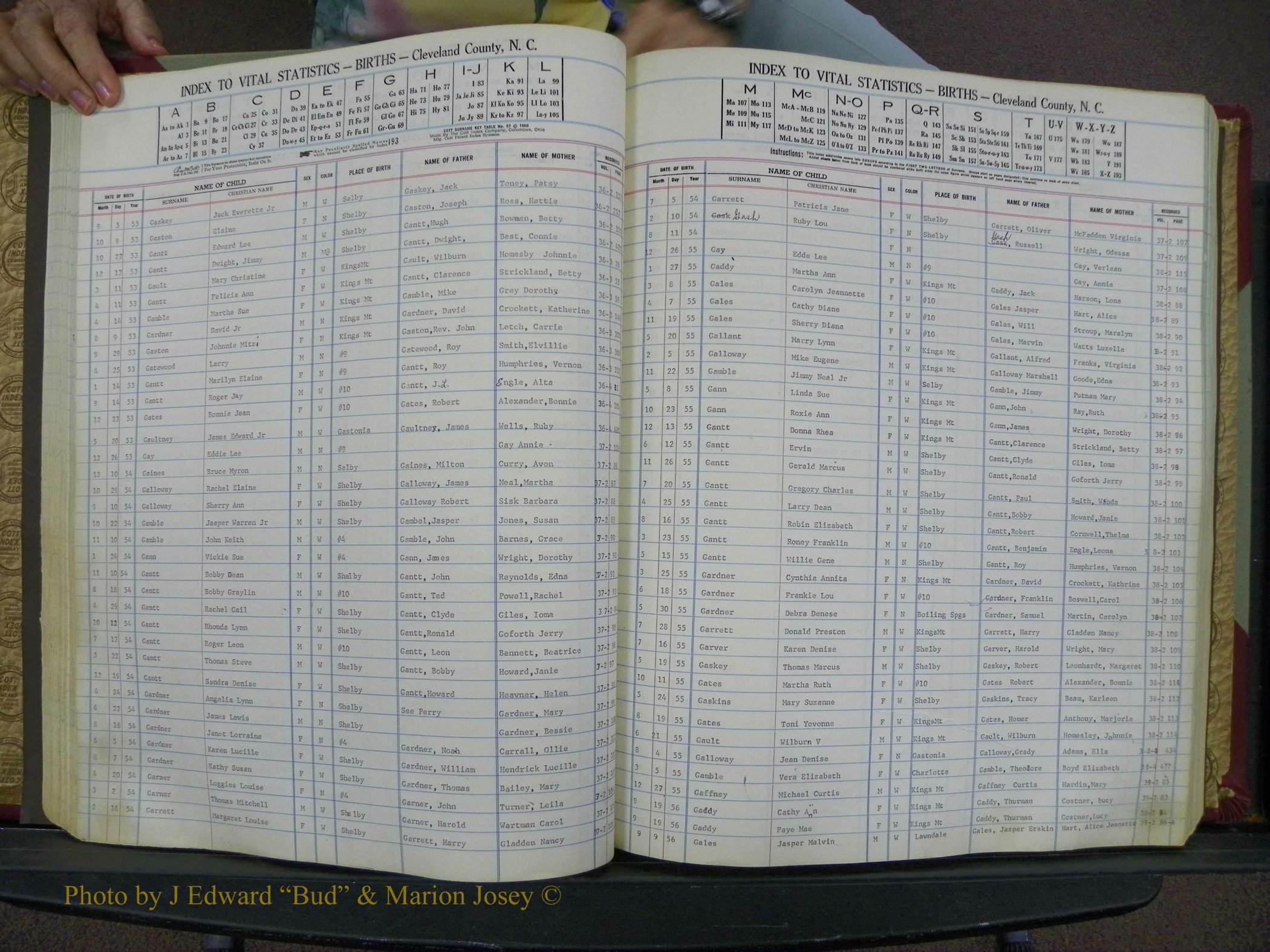 Cleveland Co, NC, Births, A-Z, 1951-1956 (71).JPG