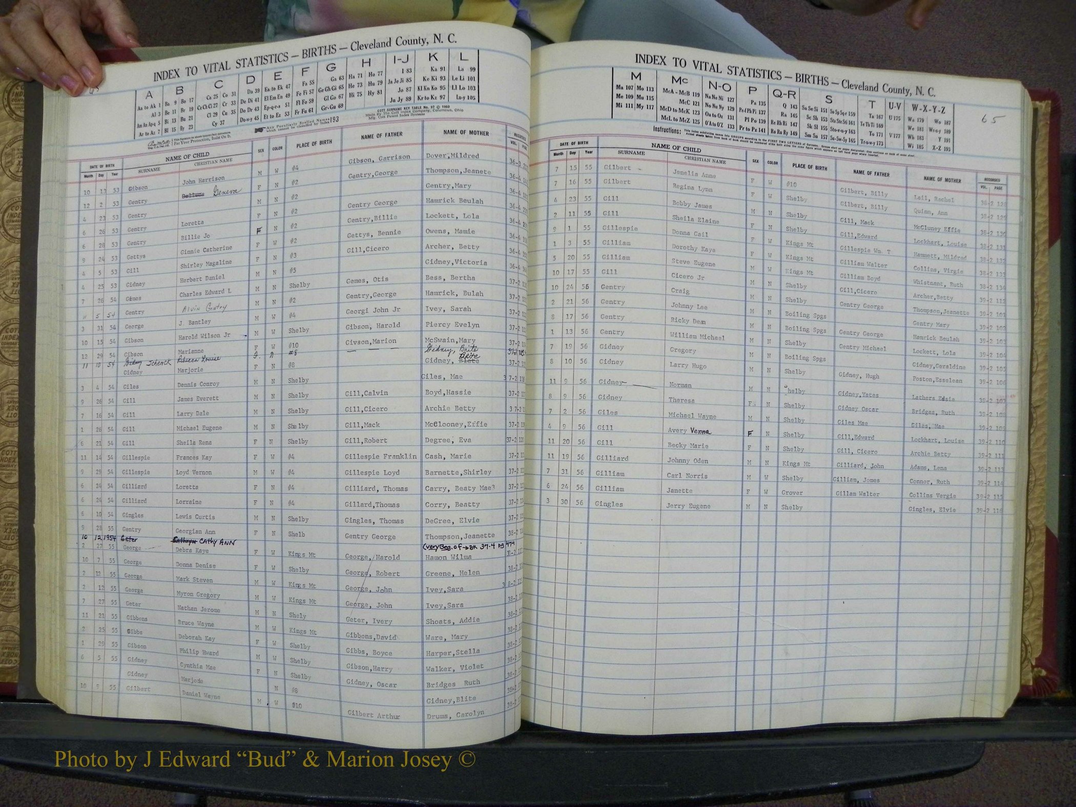 Cleveland Co, NC, Births, A-Z, 1951-1956 (73).JPG