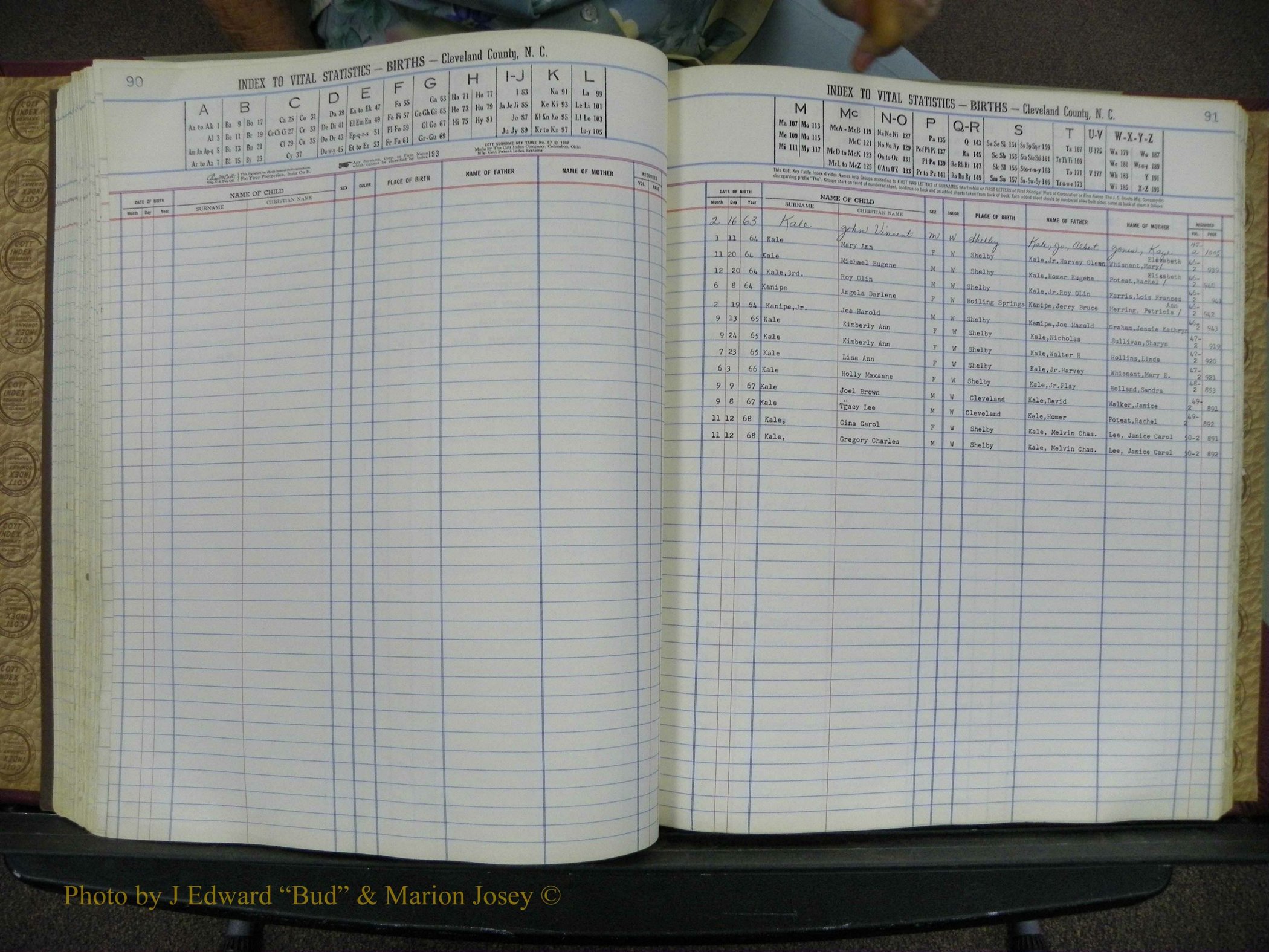Cleveland Co, NC, Births, A-Z, 1963-1968 (102).JPG