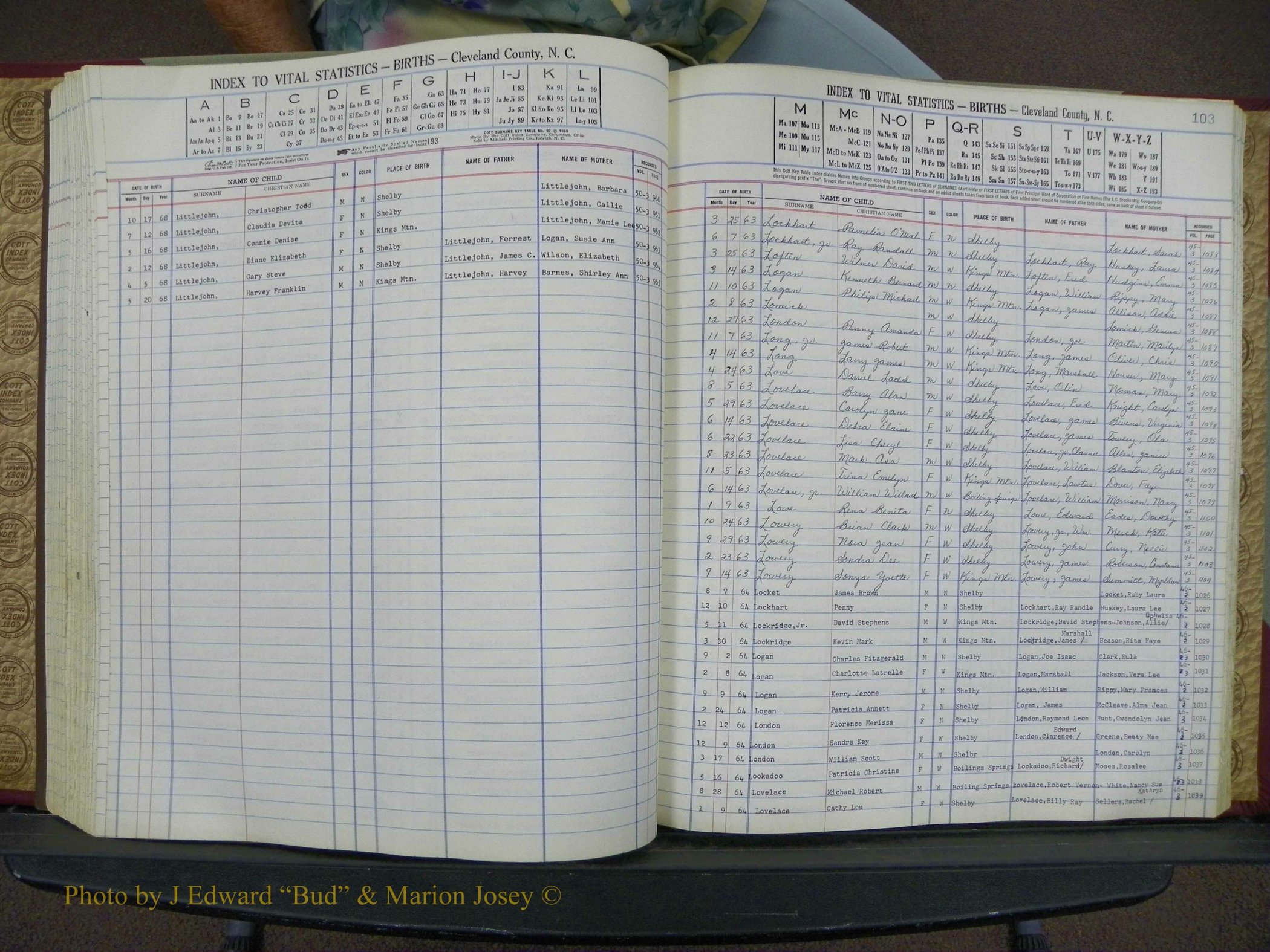 Cleveland Co, NC, Births, A-Z, 1963-1968 (113).JPG