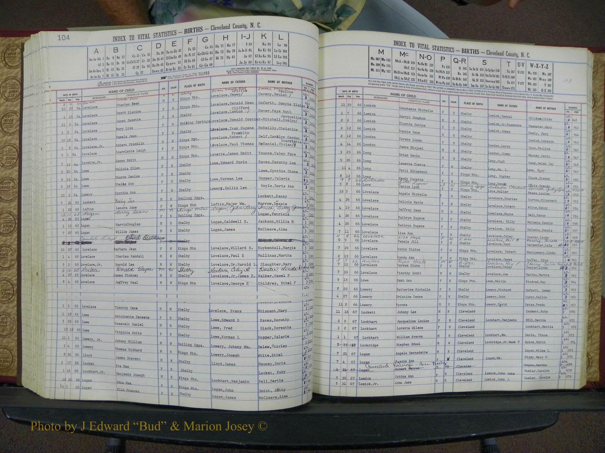 Cleveland Co, NC, Births, A-Z, 1963-1968 (114).JPG