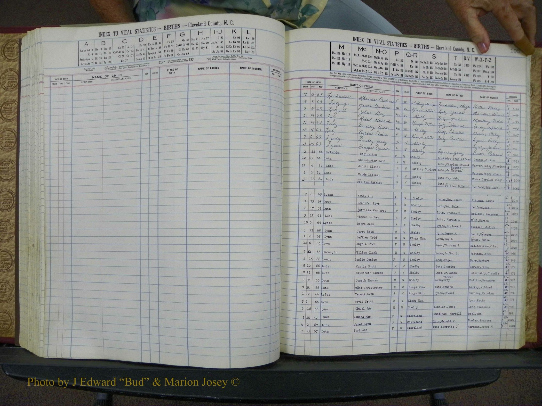 Cleveland Co, NC, Births, A-Z, 1963-1968 (115).JPG