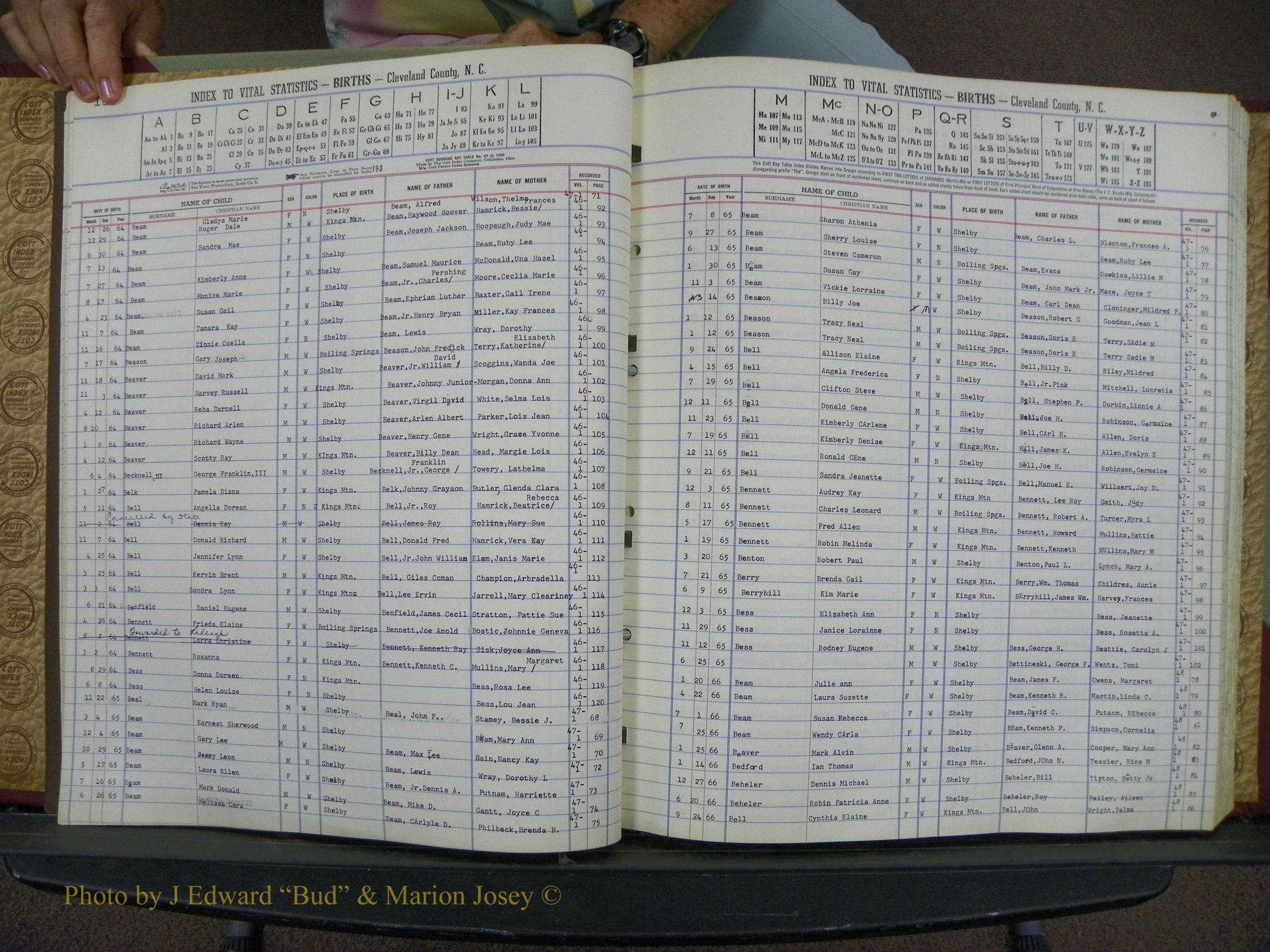 Cleveland Co, NC, Births, A-Z, 1963-1968 (12).JPG