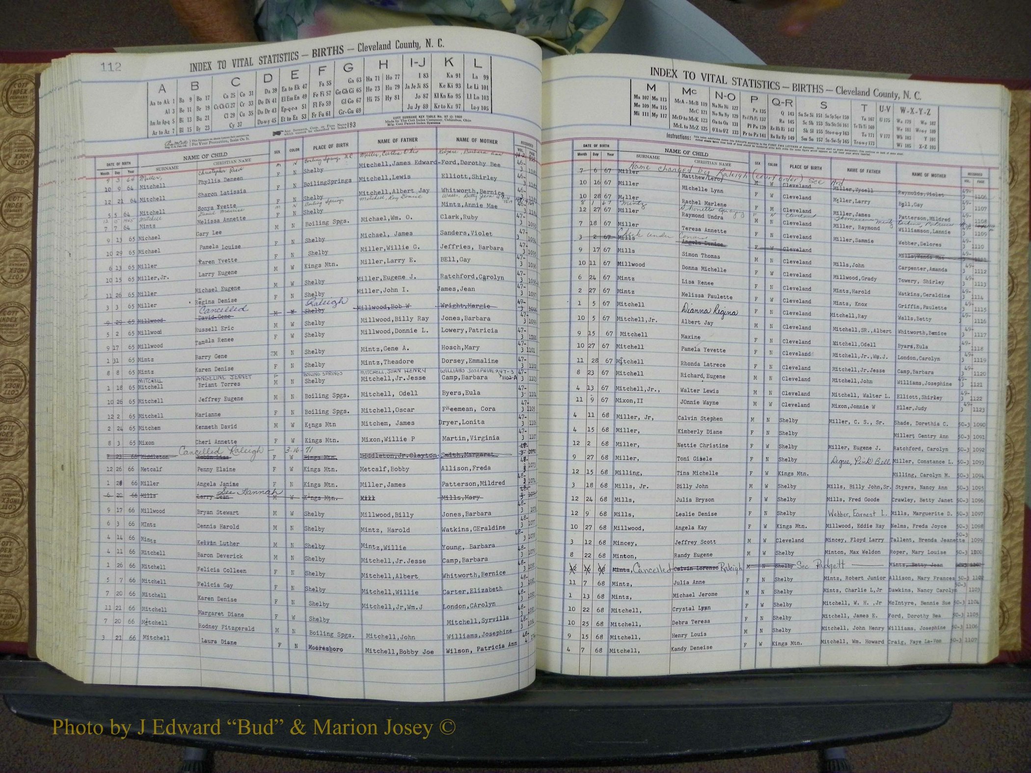 Cleveland Co, NC, Births, A-Z, 1963-1968 (122).JPG