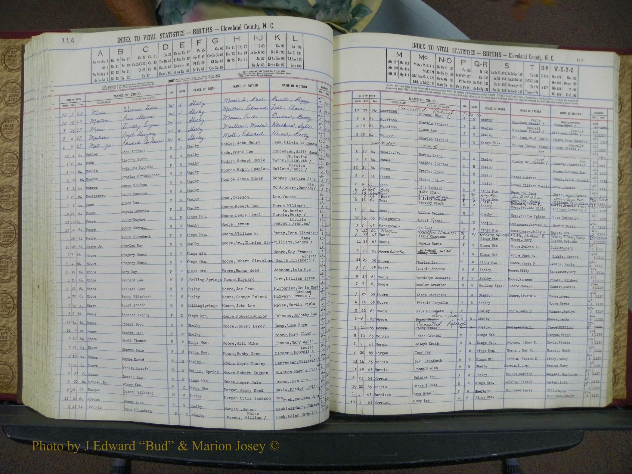 Cleveland Co, NC, Births, A-Z, 1963-1968 (124).JPG