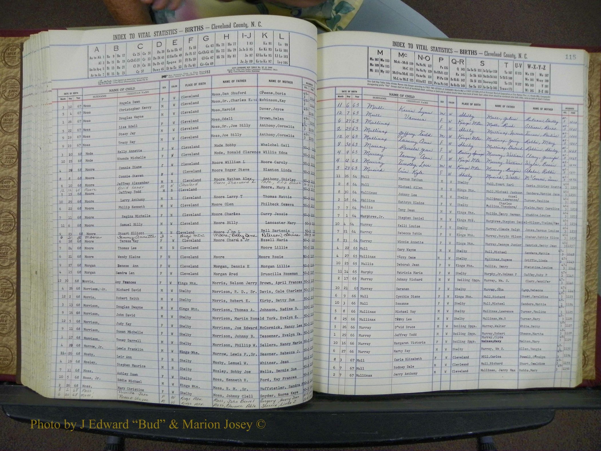 Cleveland Co, NC, Births, A-Z, 1963-1968 (126).JPG