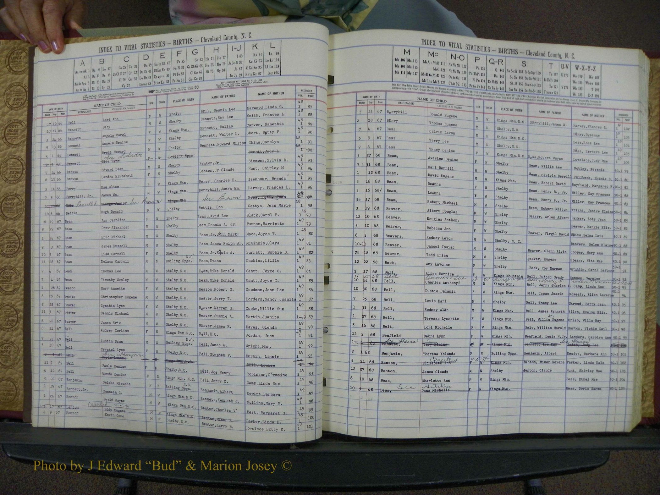 Cleveland Co, NC, Births, A-Z, 1963-1968 (13).JPG