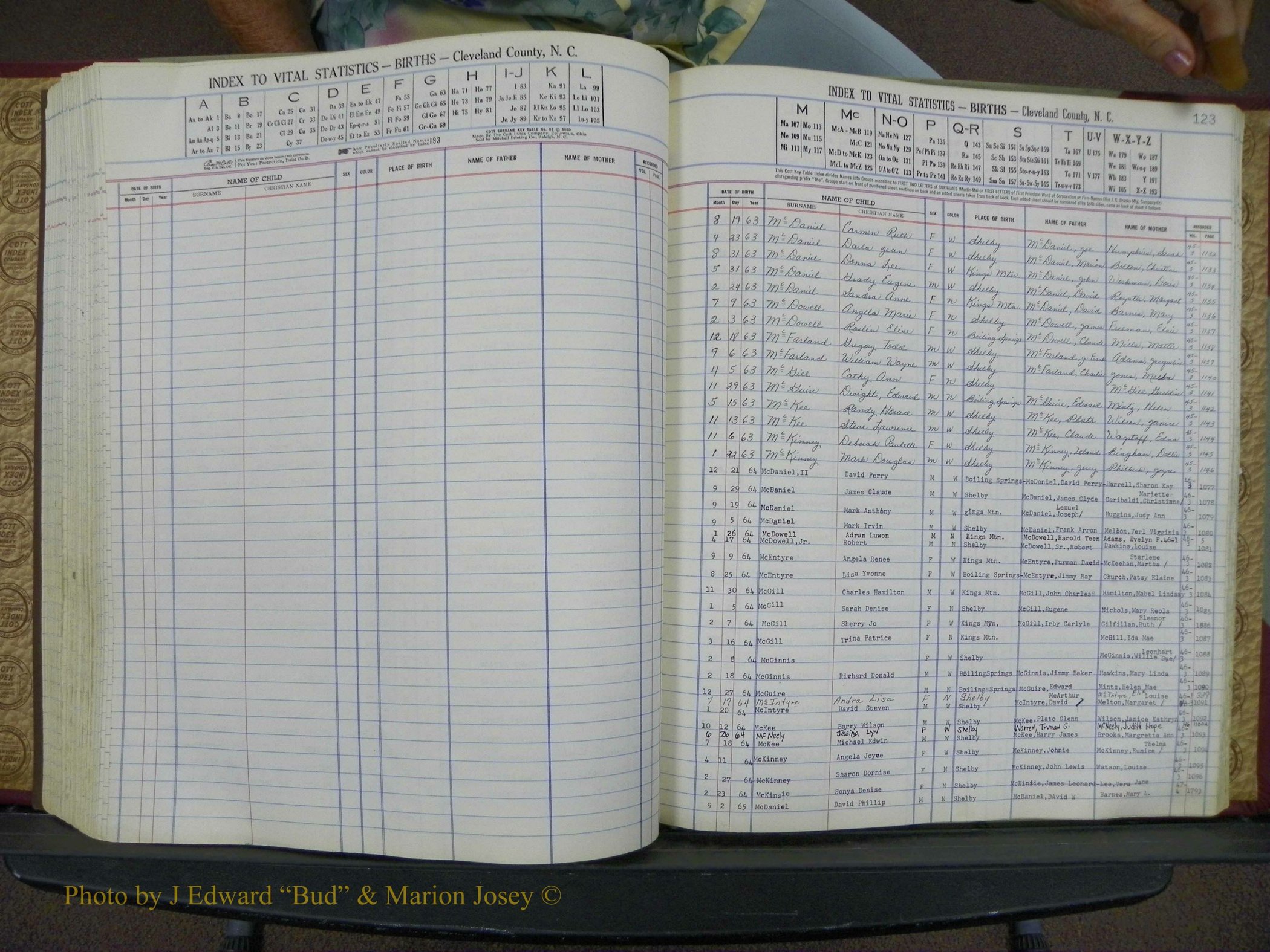 Cleveland Co, NC, Births, A-Z, 1963-1968 (130).JPG