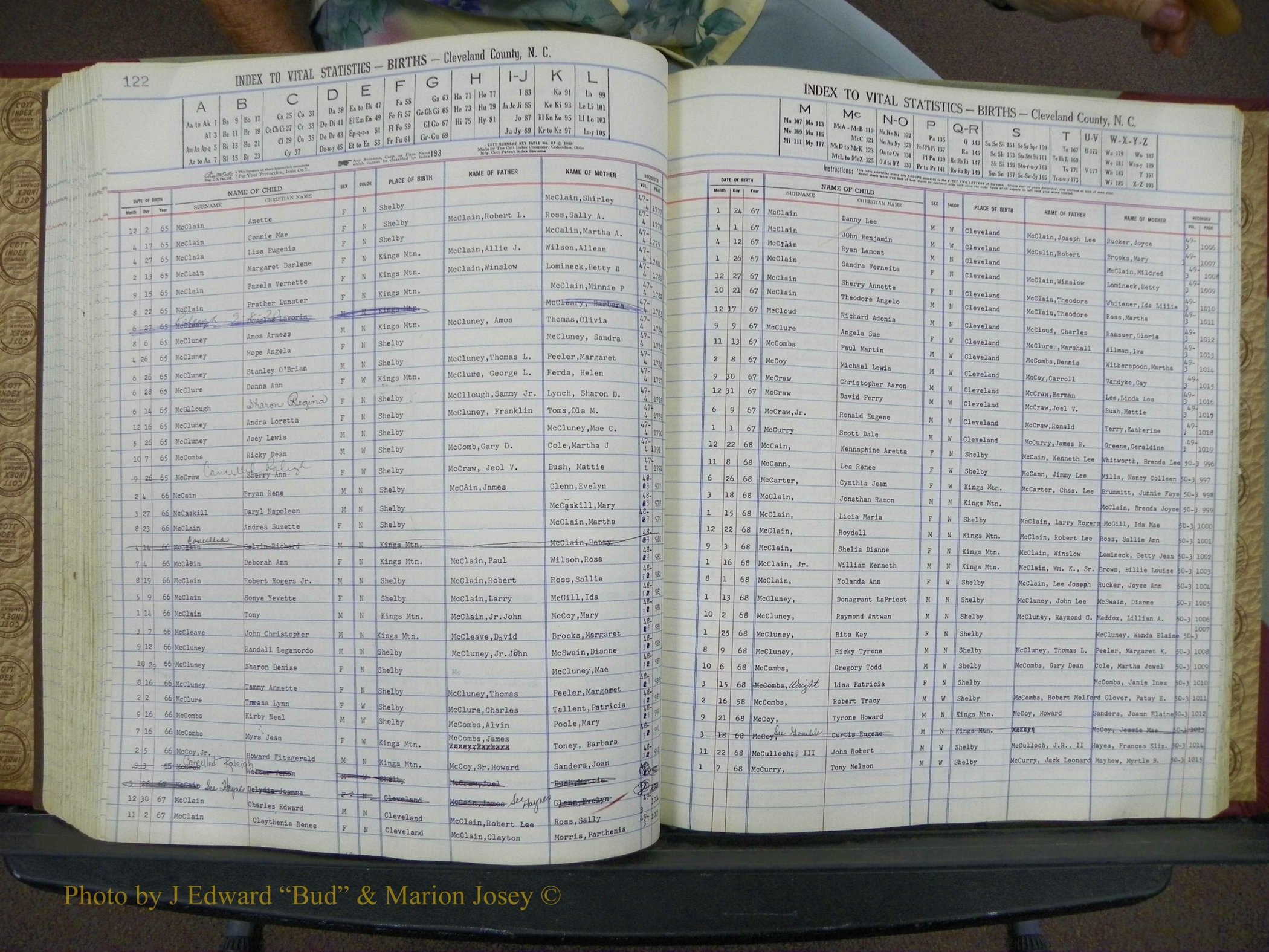 Cleveland Co, NC, Births, A-Z, 1963-1968 (131).JPG