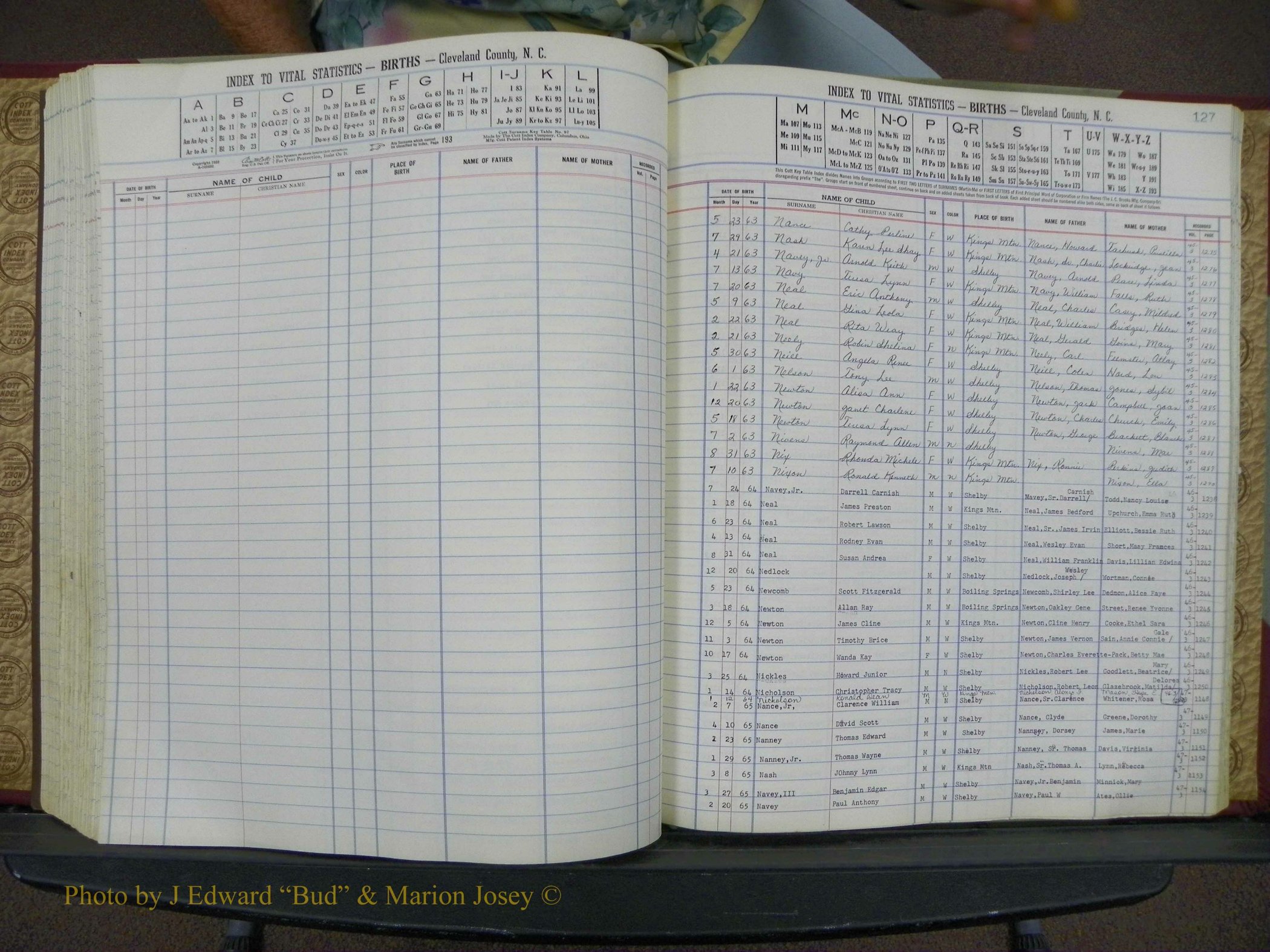 Cleveland Co, NC, Births, A-Z, 1963-1968 (135).JPG