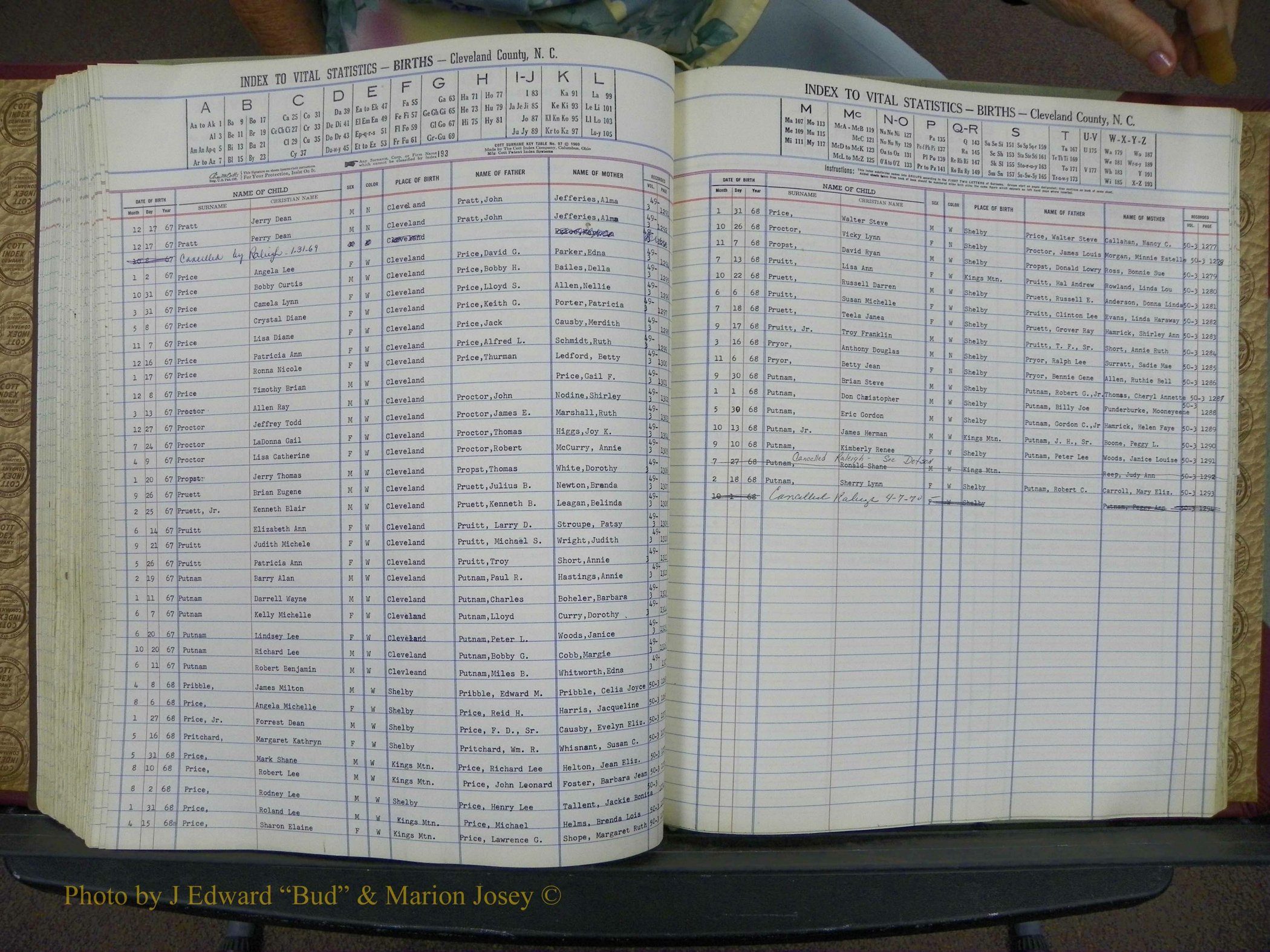 Cleveland Co, NC, Births, A-Z, 1963-1968 (151).JPG