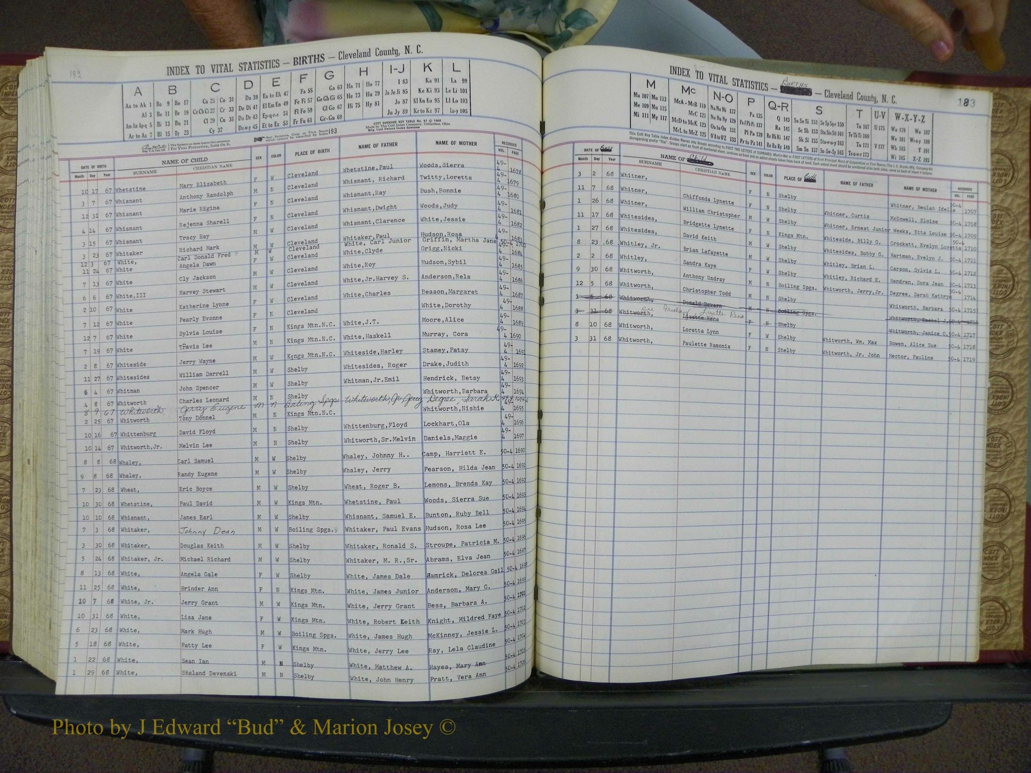 Cleveland Co, NC, Births, A-Z, 1963-1968 (196).JPG
