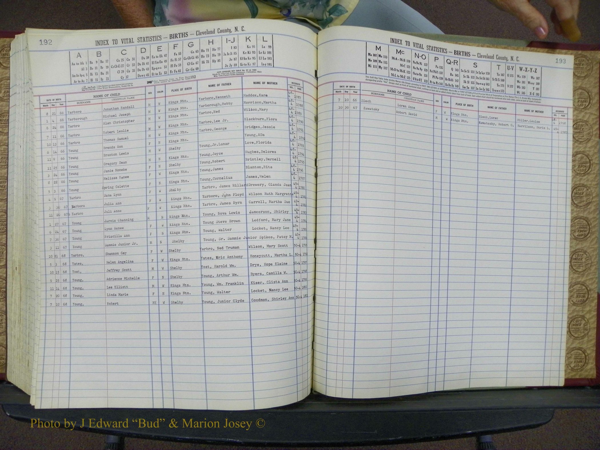 Cleveland Co, NC, Births, A-Z, 1963-1968 (205).JPG