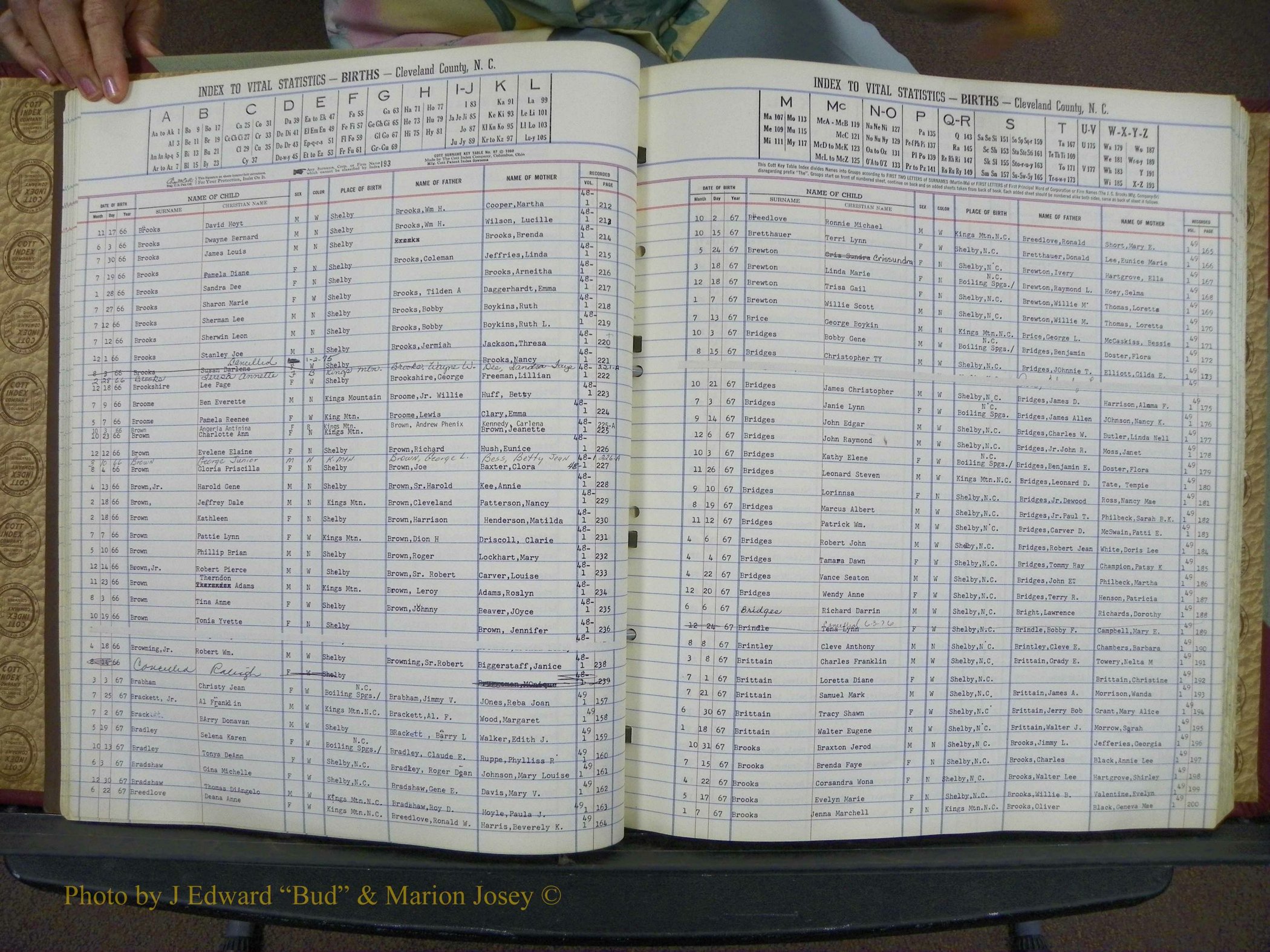 Cleveland Co, NC, Births, A-Z, 1963-1968 (25).JPG
