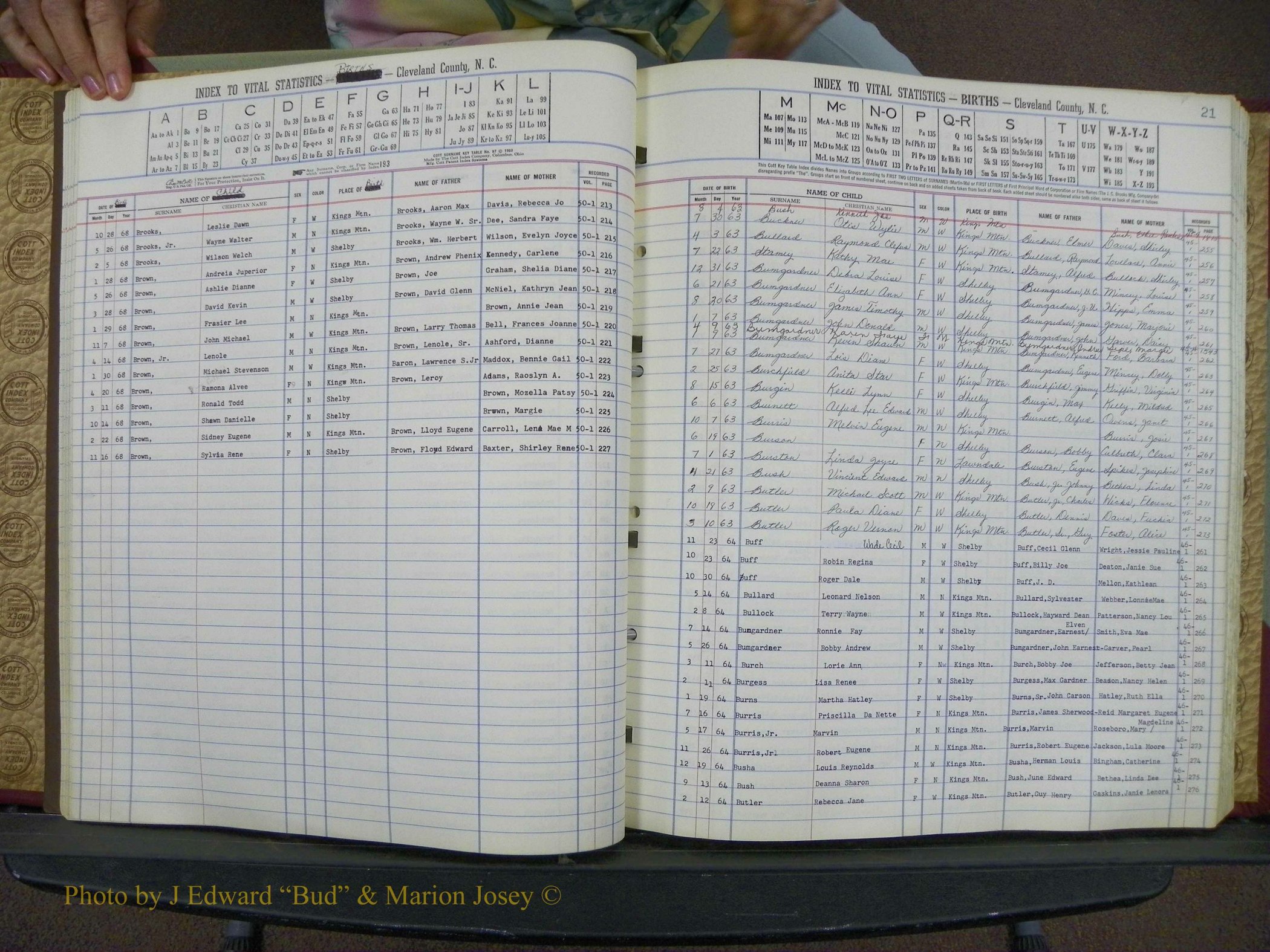 Cleveland Co, NC, Births, A-Z, 1963-1968 (26).JPG