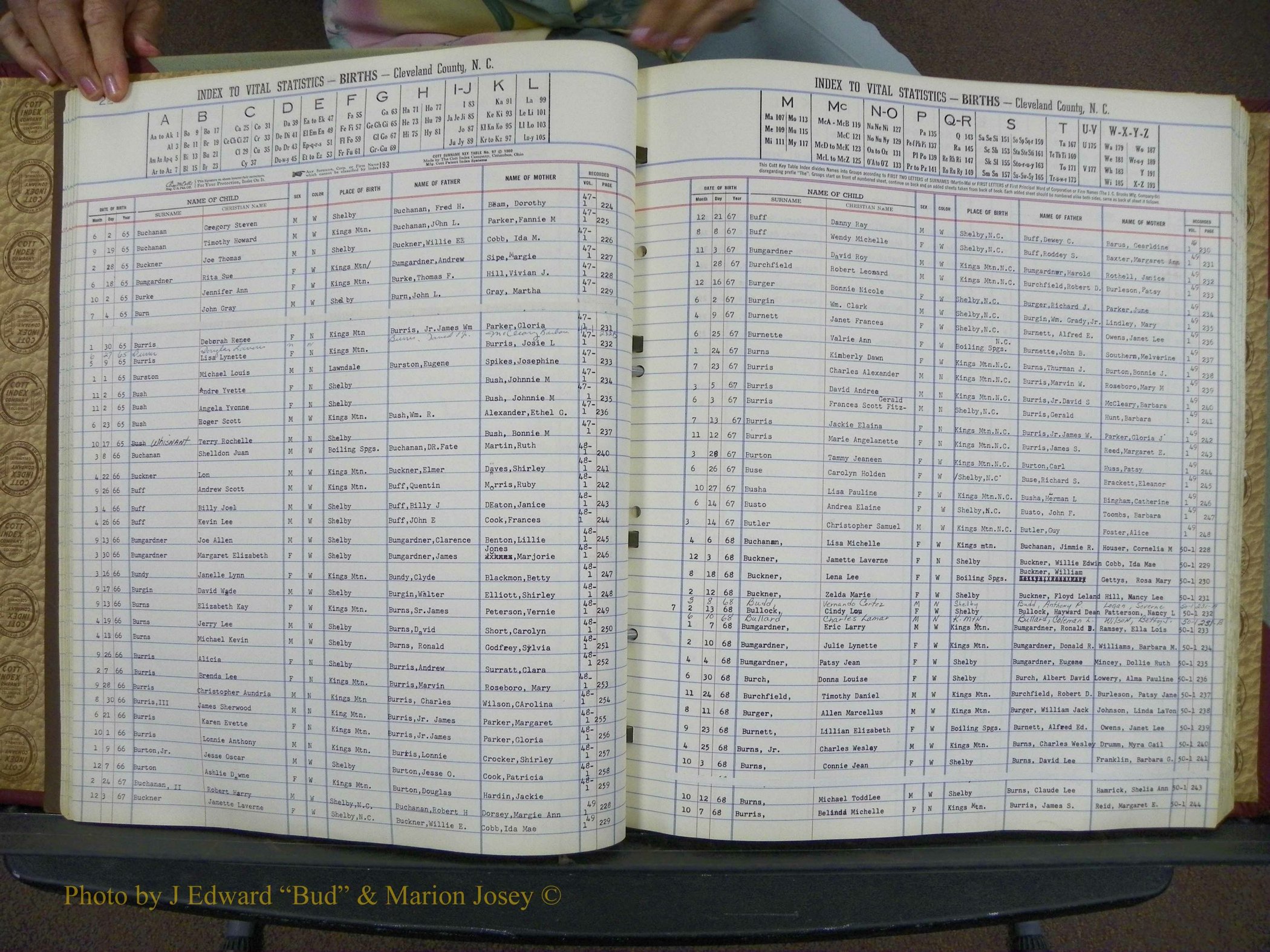 Cleveland Co, NC, Births, A-Z, 1963-1968 (28).JPG