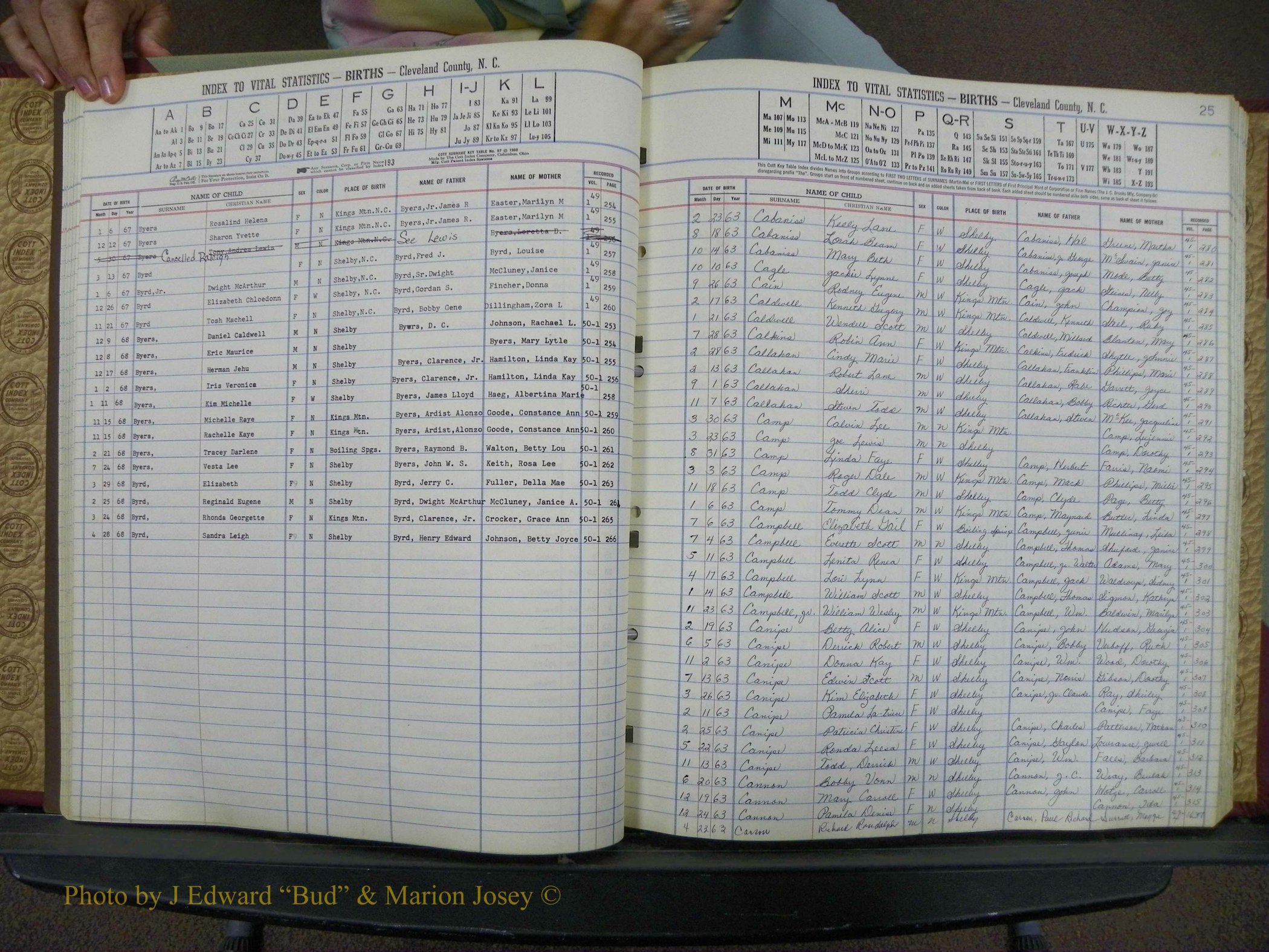 Cleveland Co, NC, Births, A-Z, 1963-1968 (30).JPG