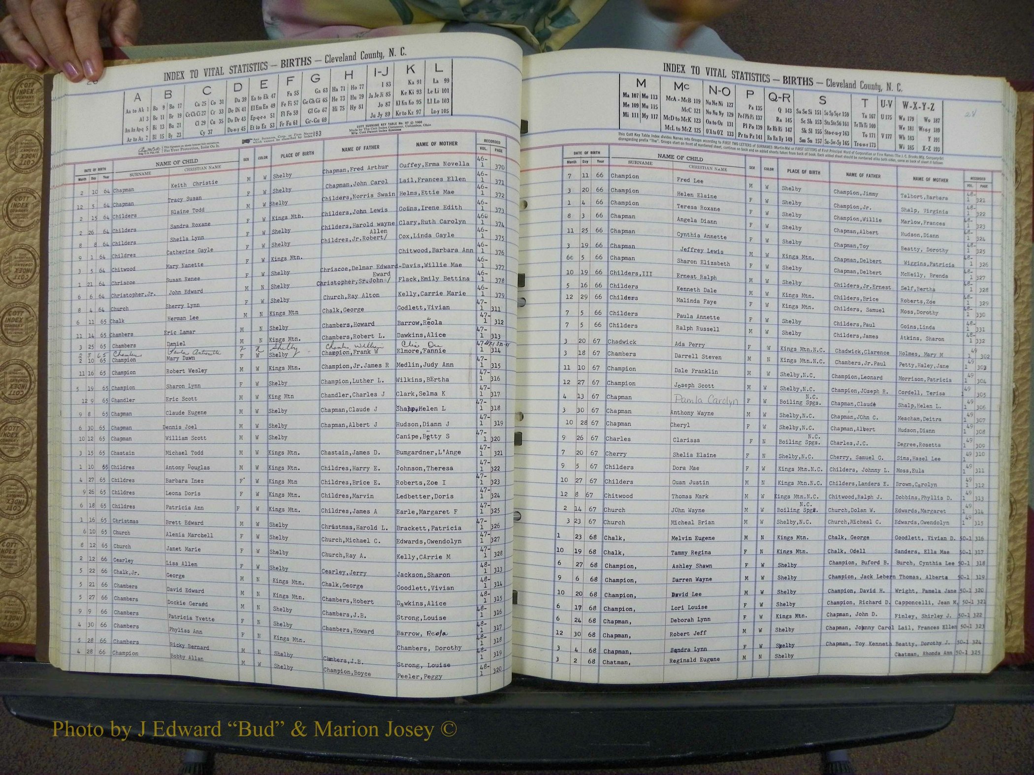 Cleveland Co, NC, Births, A-Z, 1963-1968 (36).JPG