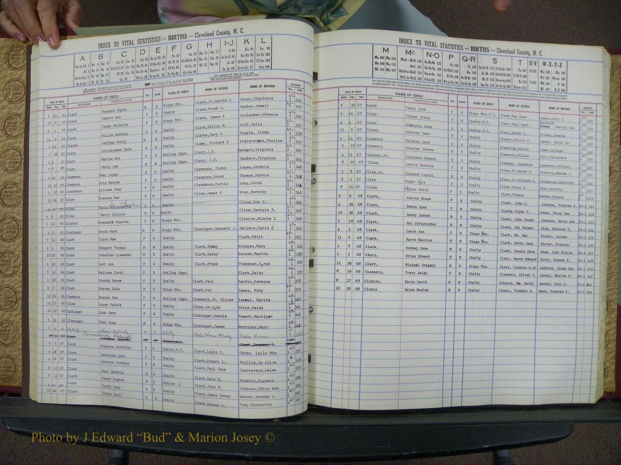 Cleveland Co, NC, Births, A-Z, 1963-1968 (38).JPG