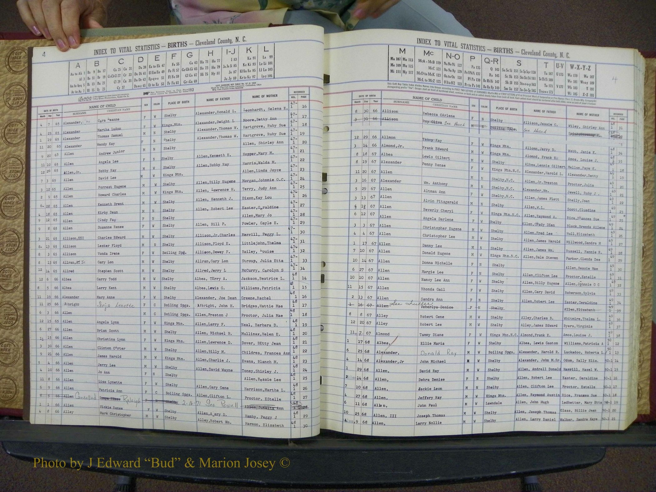 Cleveland Co, NC, Births, A-Z, 1963-1968 (4).JPG