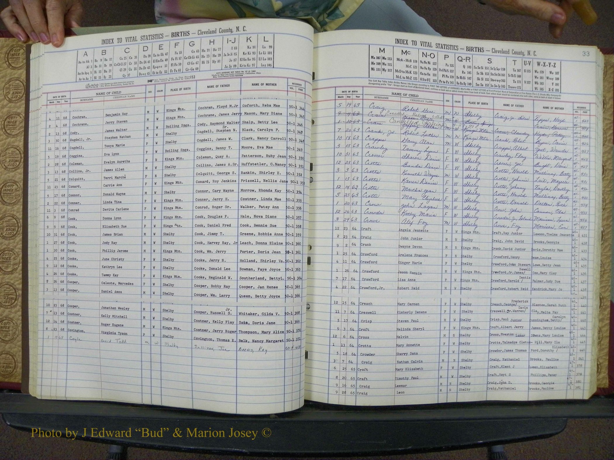 Cleveland Co, NC, Births, A-Z, 1963-1968 (42).JPG