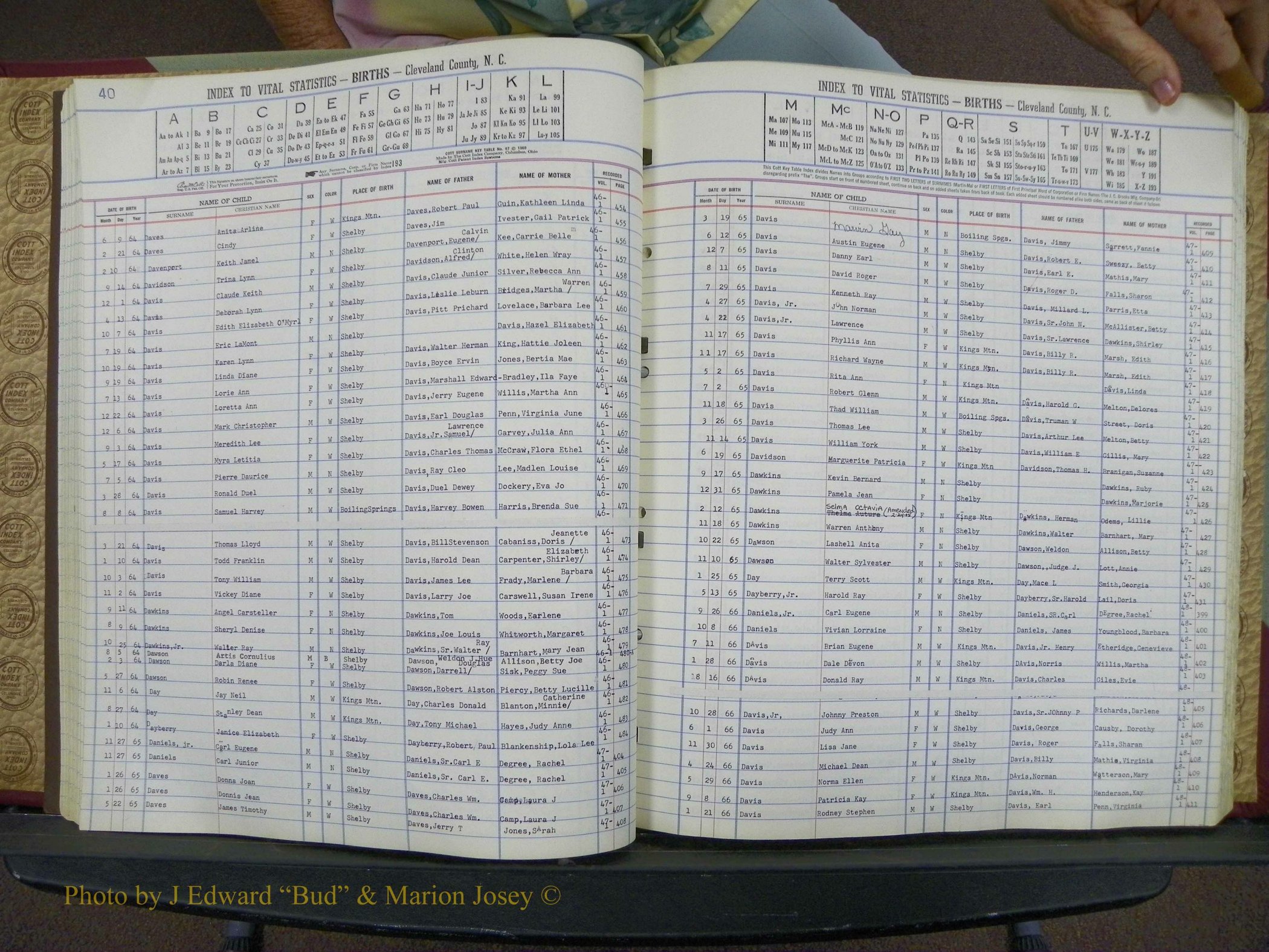 Cleveland Co, NC, Births, A-Z, 1963-1968 (46).JPG