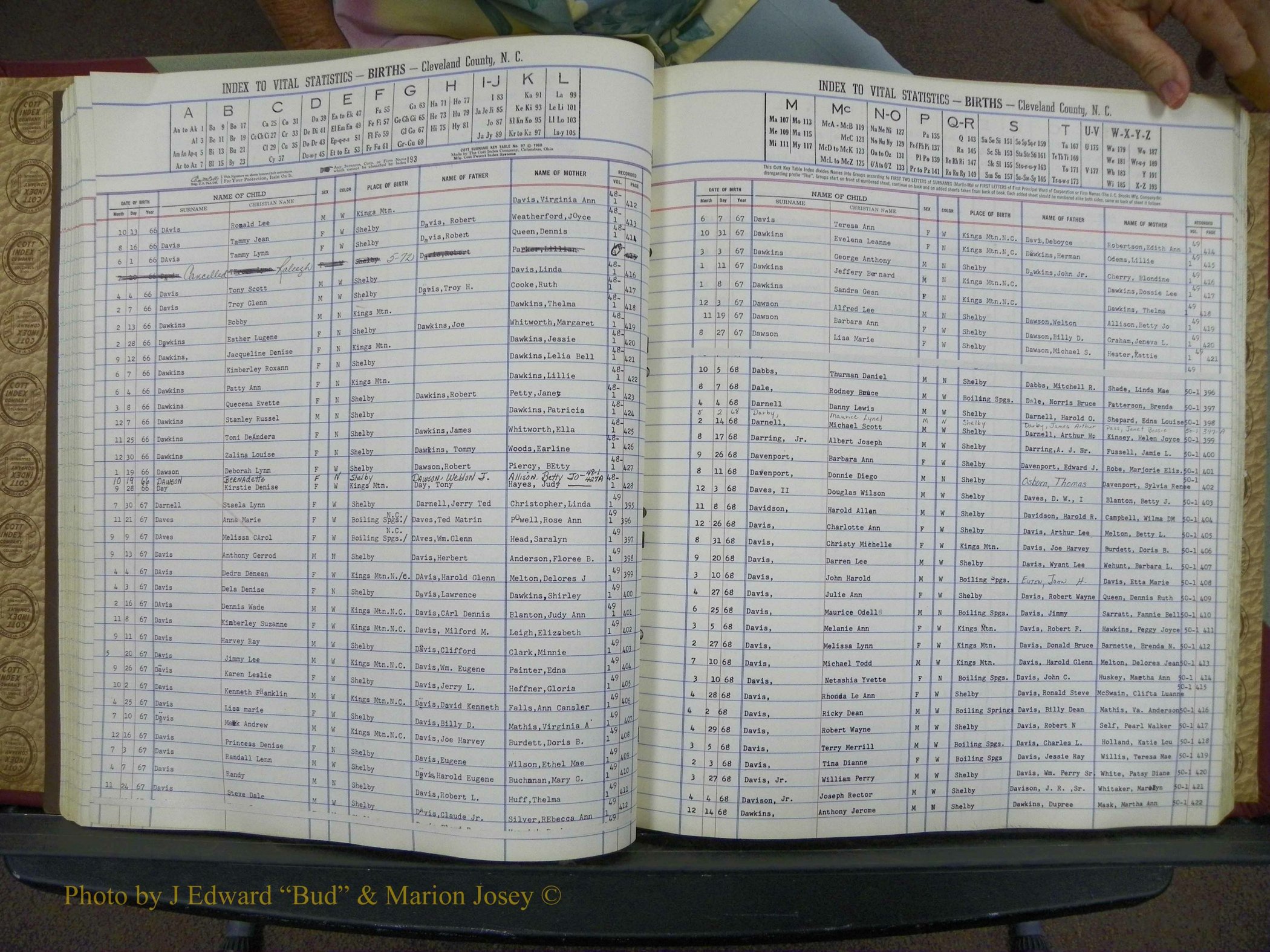 Cleveland Co, NC, Births, A-Z, 1963-1968 (47).JPG