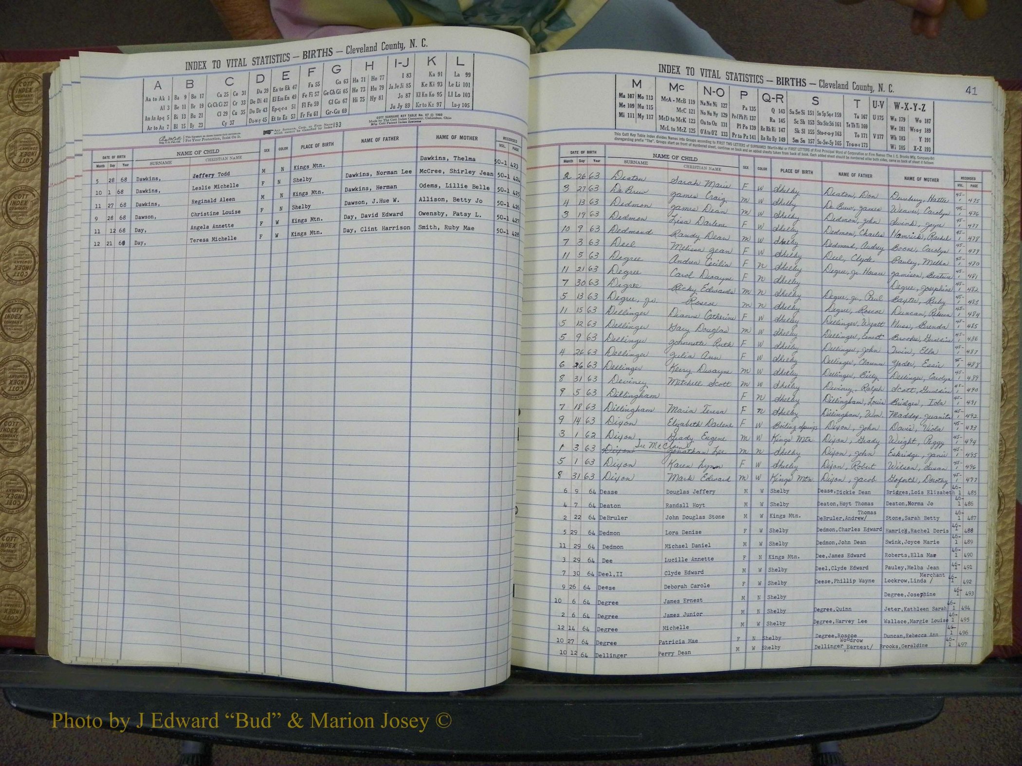 Cleveland Co, NC, Births, A-Z, 1963-1968 (48).JPG