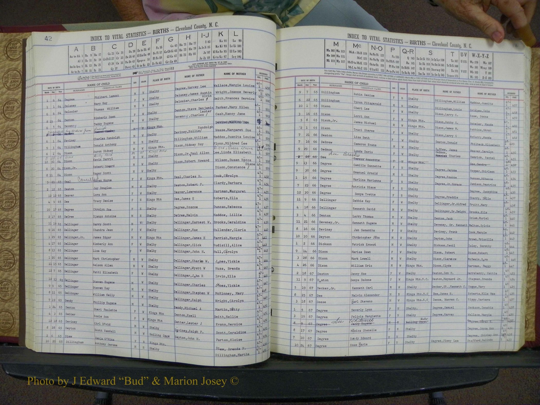 Cleveland Co, NC, Births, A-Z, 1963-1968 (49).JPG