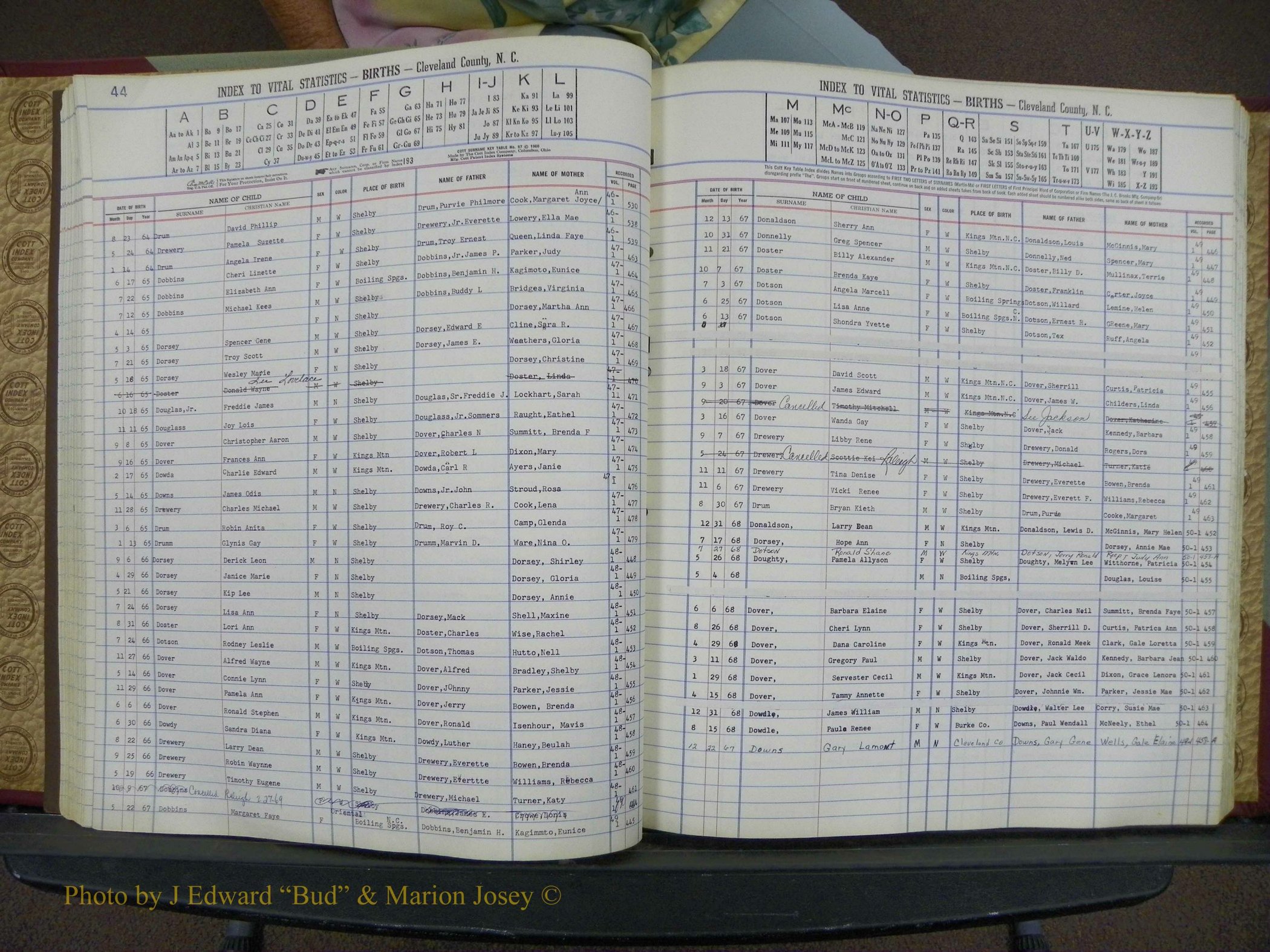 Cleveland Co, NC, Births, A-Z, 1963-1968 (50).JPG