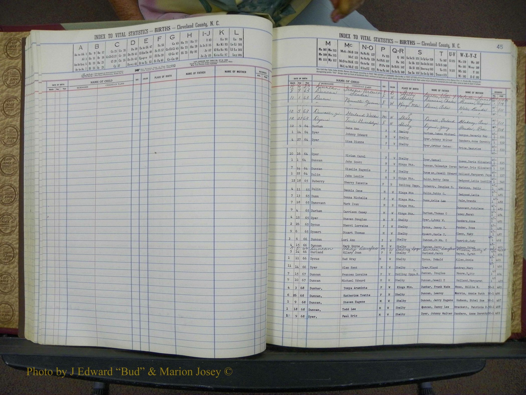 Cleveland Co, NC, Births, A-Z, 1963-1968 (52).JPG