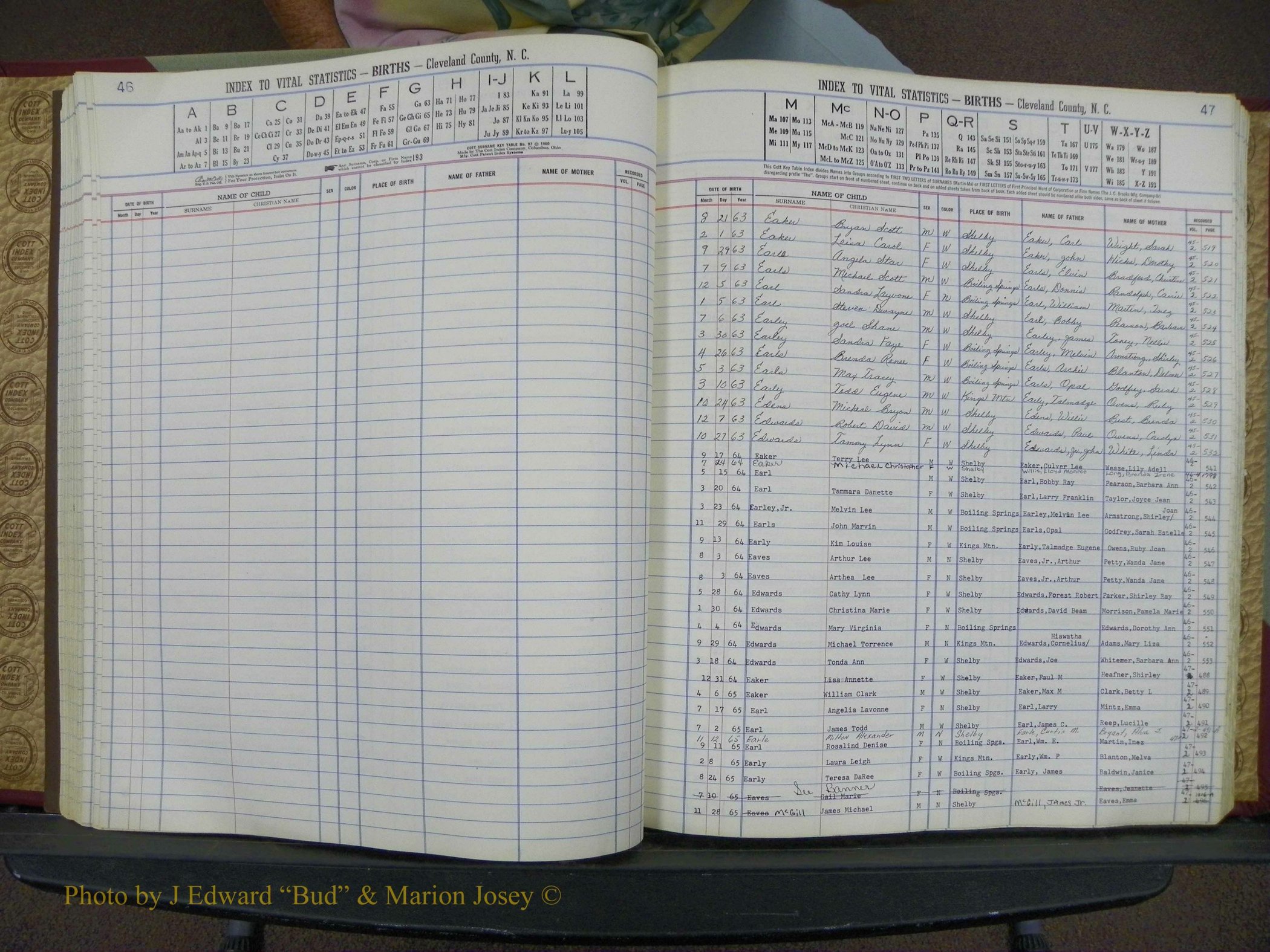 Cleveland Co, NC, Births, A-Z, 1963-1968 (53).JPG