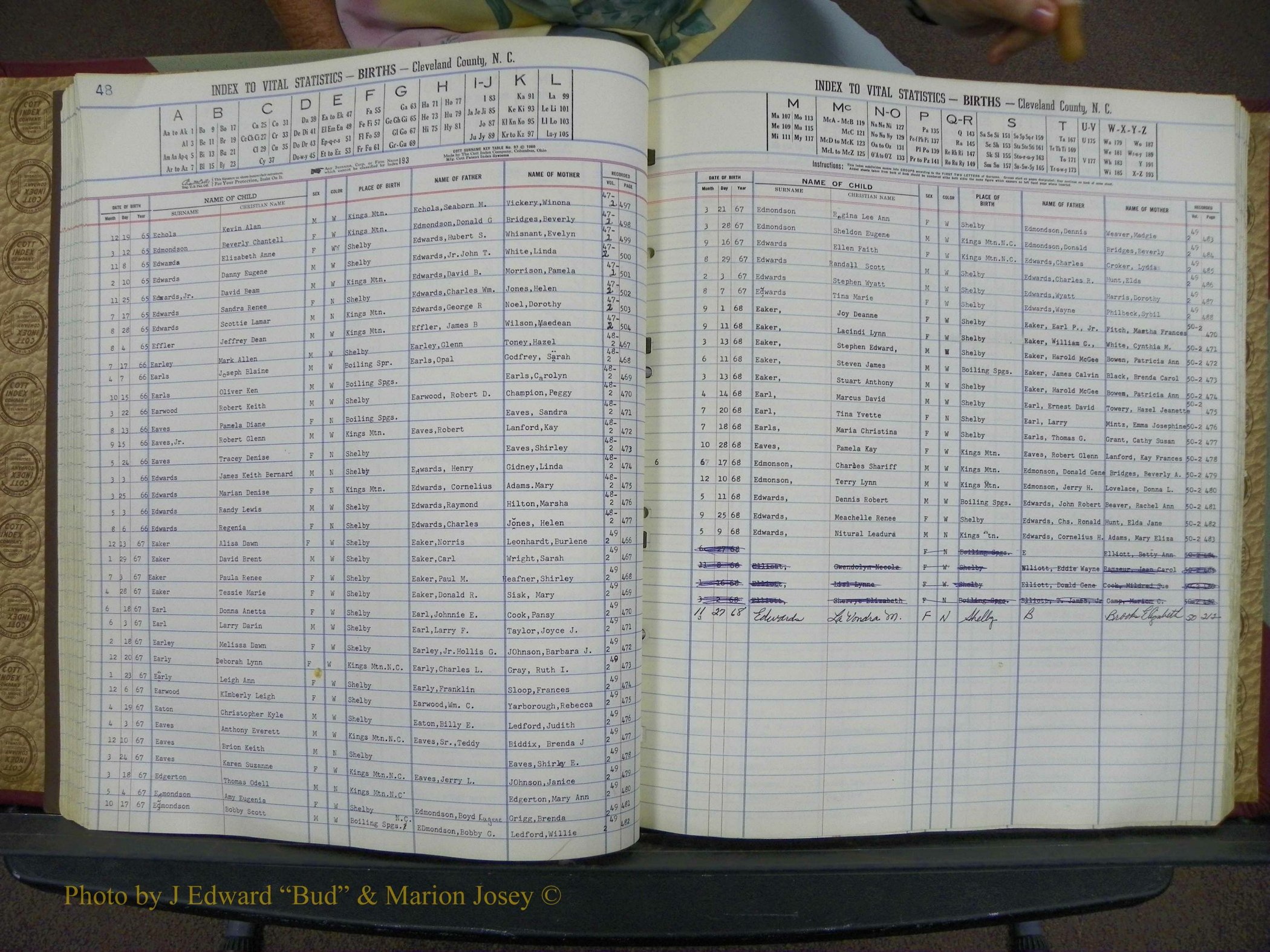 Cleveland Co, NC, Births, A-Z, 1963-1968 (54).JPG