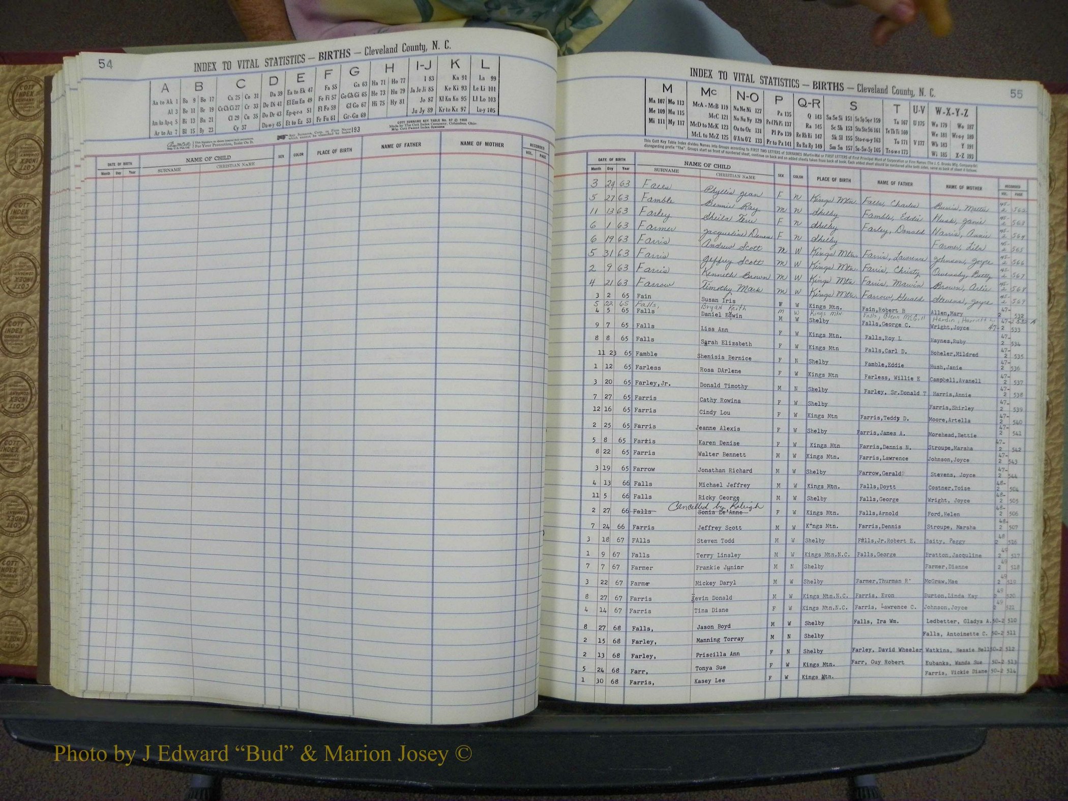 Cleveland Co, NC, Births, A-Z, 1963-1968 (59).JPG