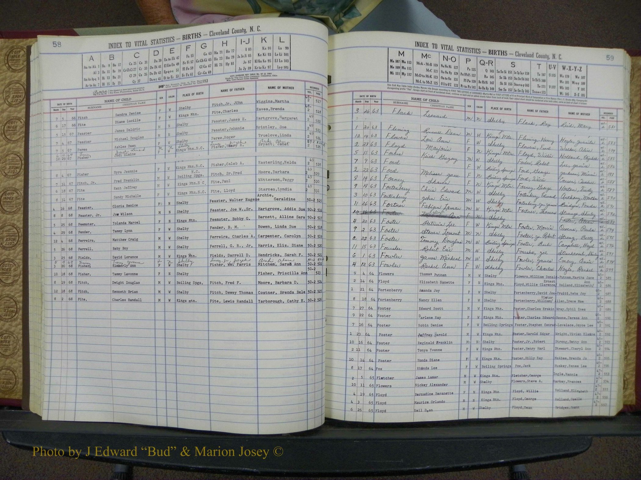 Cleveland Co, NC, Births, A-Z, 1963-1968 (62).JPG