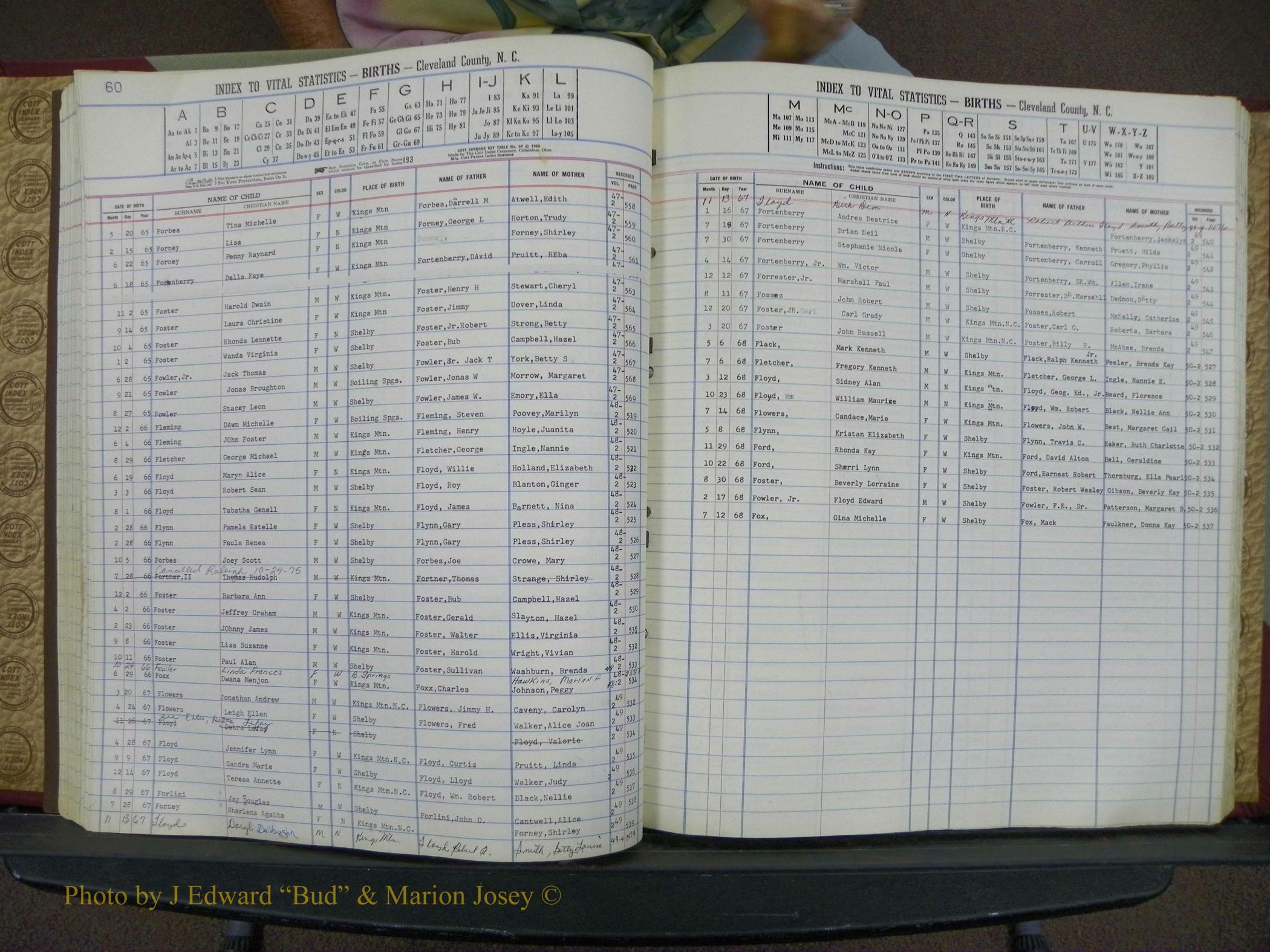Cleveland Co, NC, Births, A-Z, 1963-1968 (63).JPG