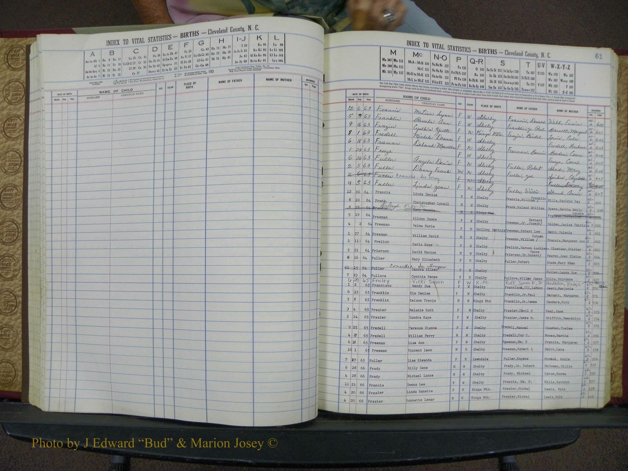 Cleveland Co, NC, Births, A-Z, 1963-1968 (64).JPG