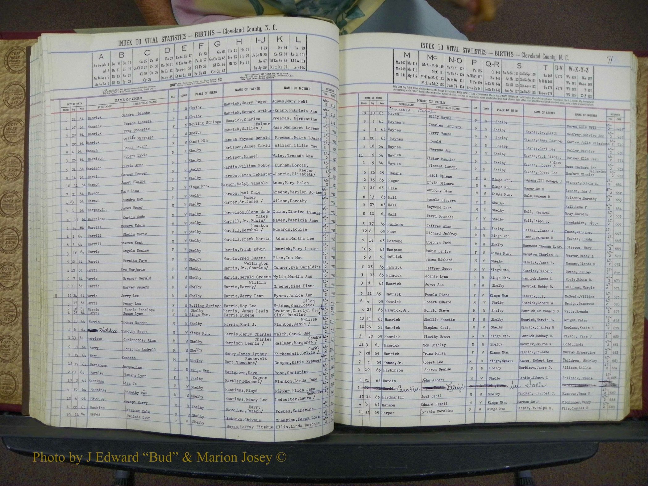 Cleveland Co, NC, Births, A-Z, 1963-1968 (78).JPG