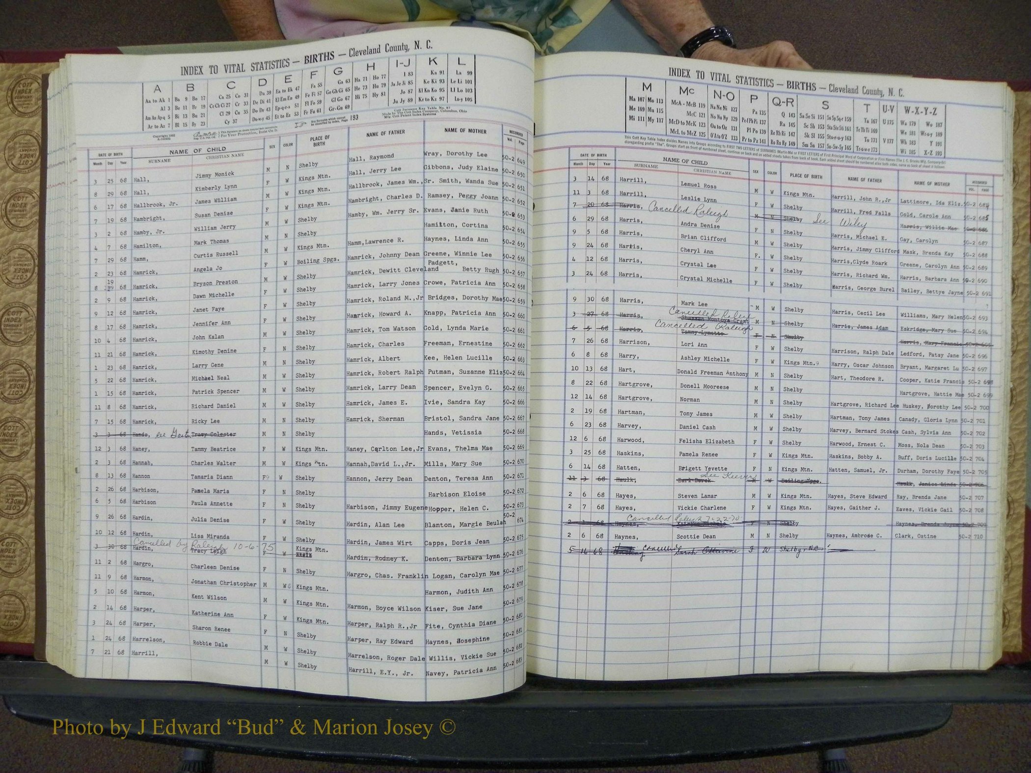 Cleveland Co, NC, Births, A-Z, 1963-1968 (82).JPG