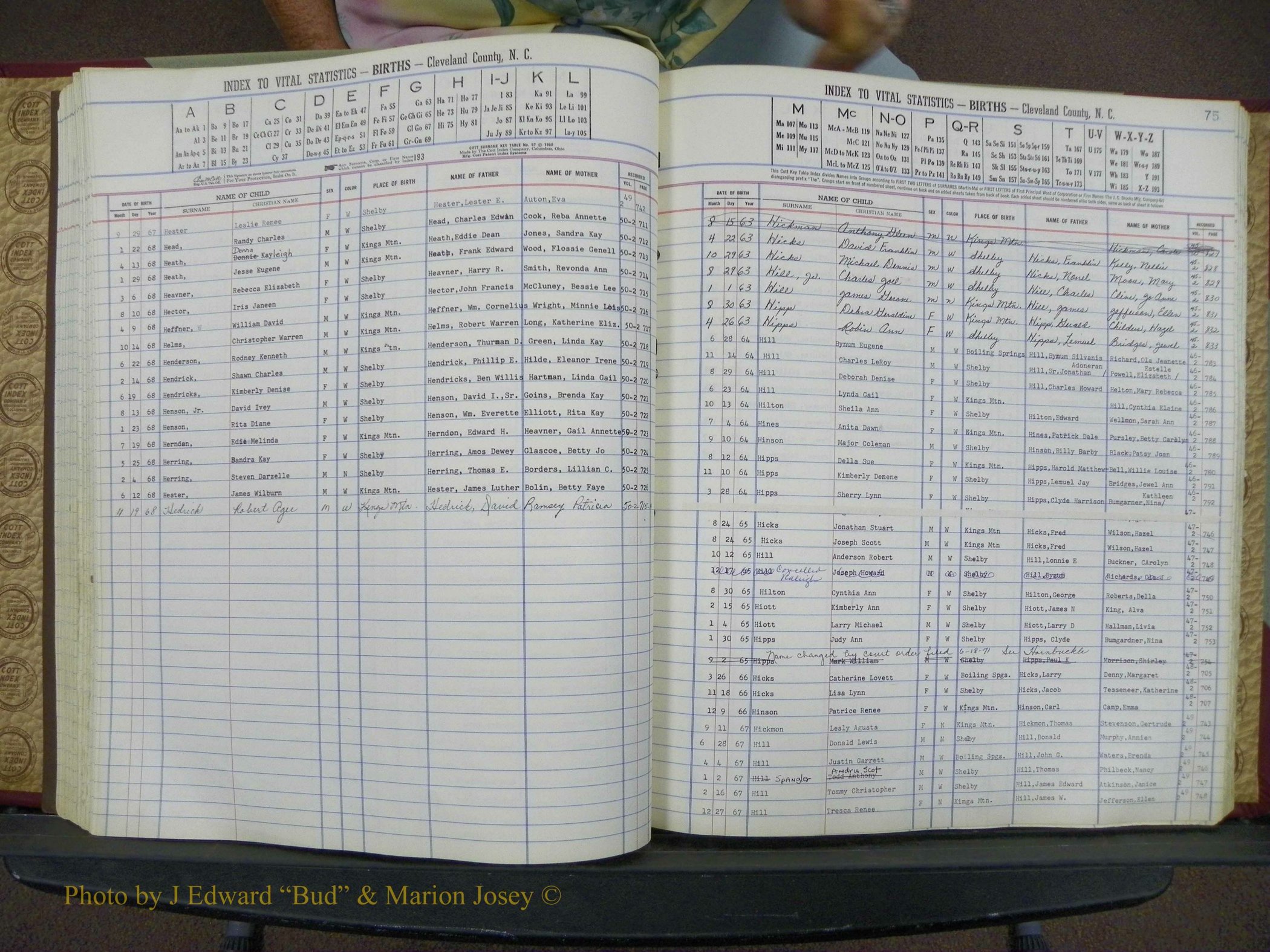 Cleveland Co, NC, Births, A-Z, 1963-1968 (84).JPG