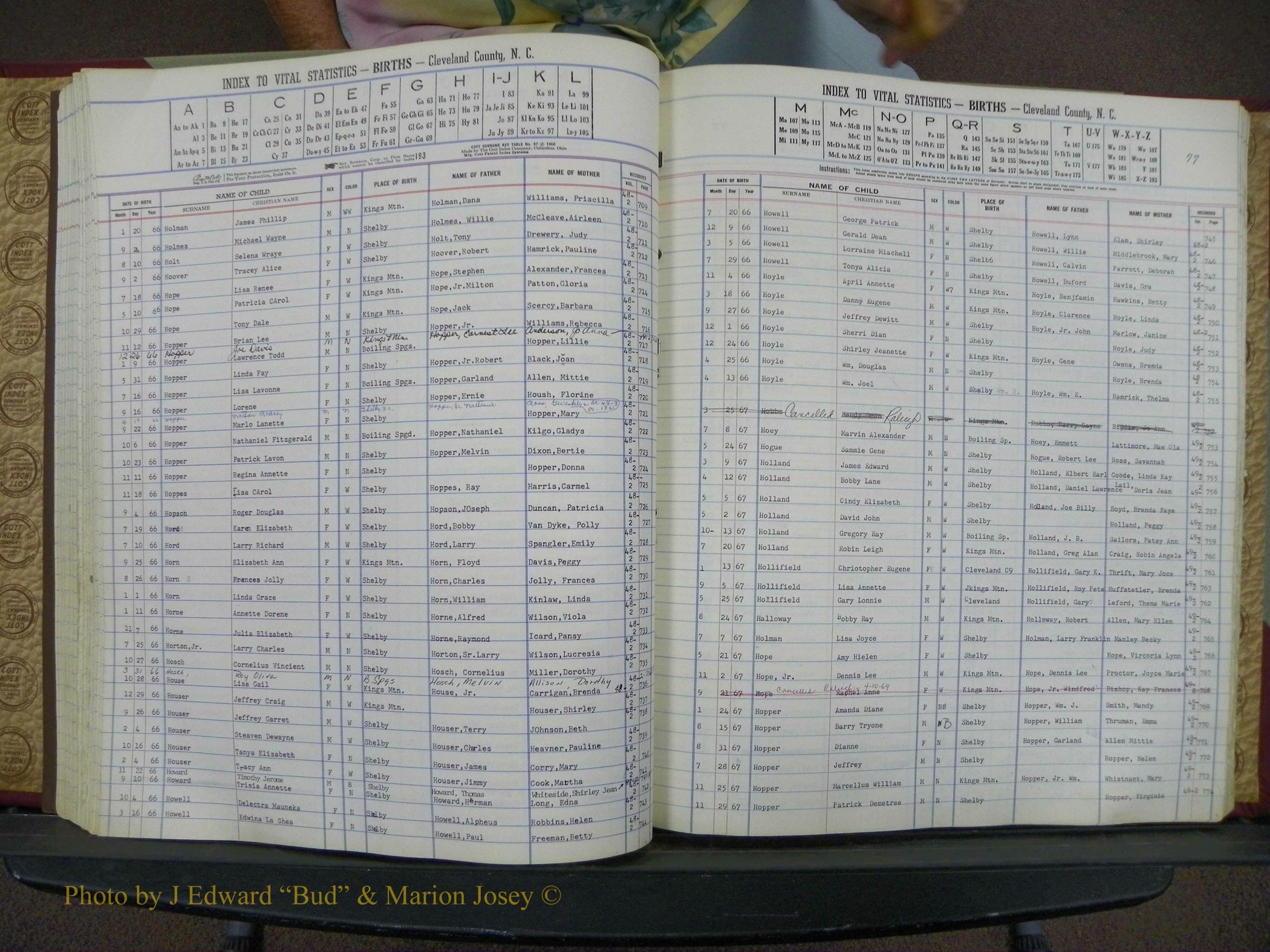 Cleveland Co, NC, Births, A-Z, 1963-1968 (88).JPG
