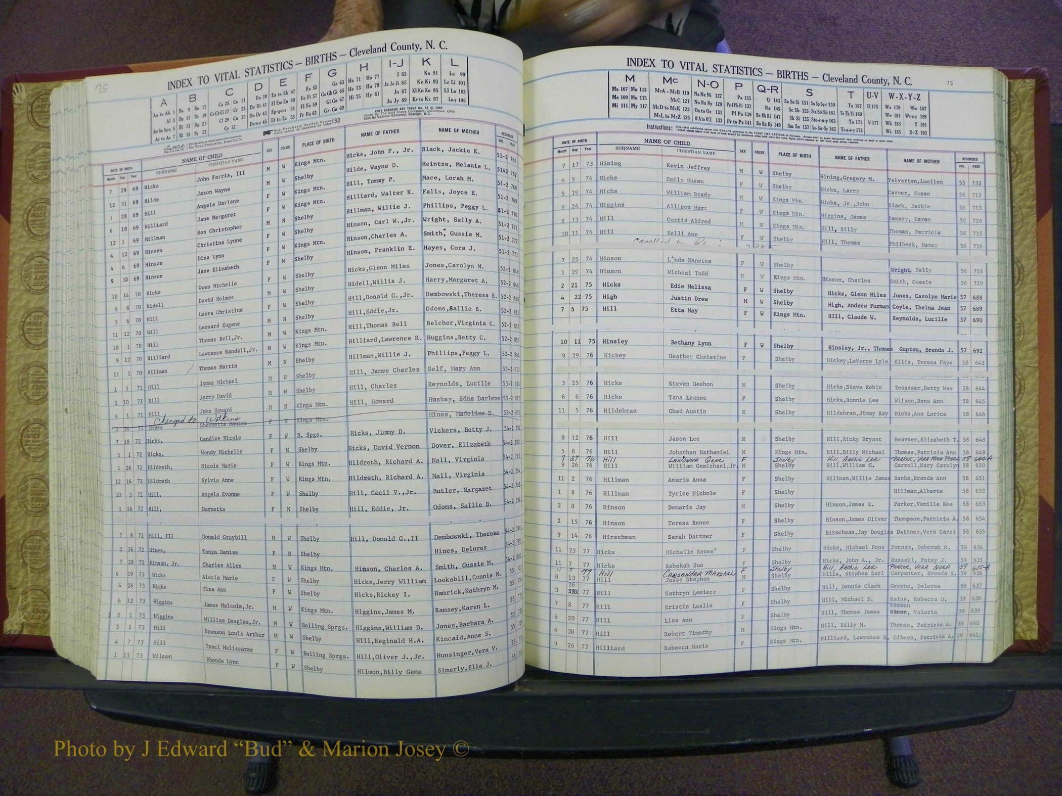 Cleveland Co, NC, Births, A-Z, 1969-1977 (112).JPG